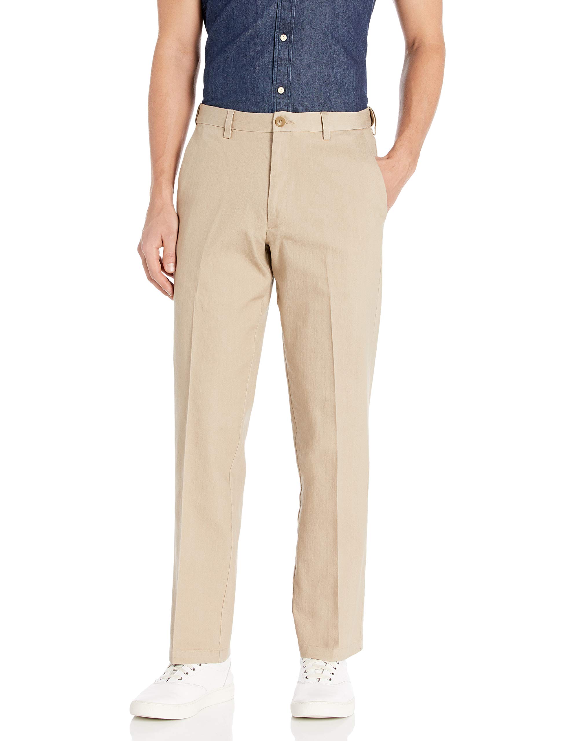 Haggar Men's Comfort Stretch Chino Pants - Classic Fit, Regular & Big & Tall Sizes | Office Wear, Casual Outfits & Business Travel Essentials