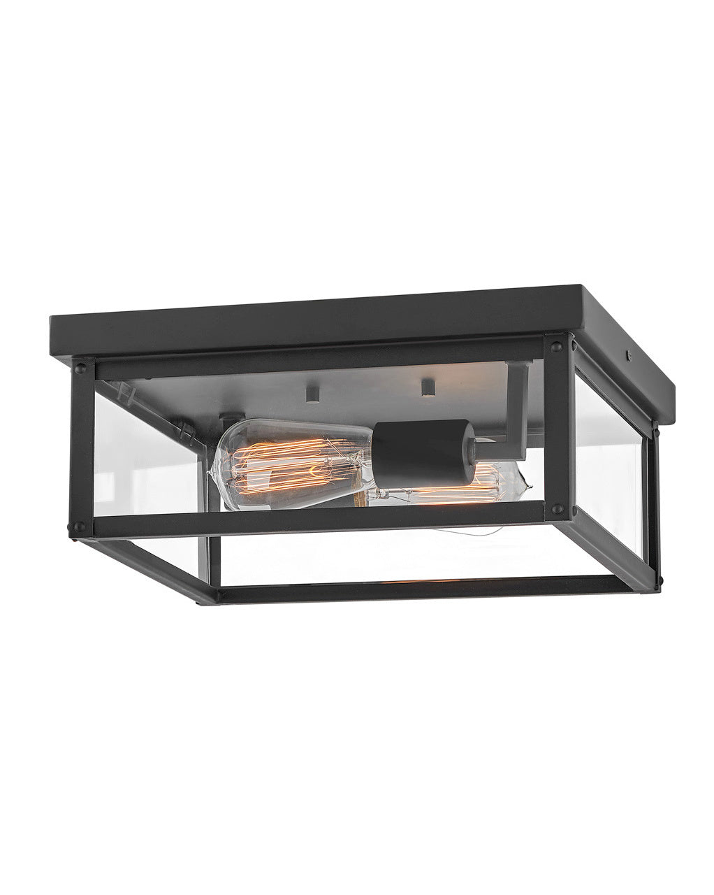 Beckham Modern LED Flush Mount Ceiling Light Fixture - Black Finish for Bedroom, Kitchen, Hallway & Office Lighting
