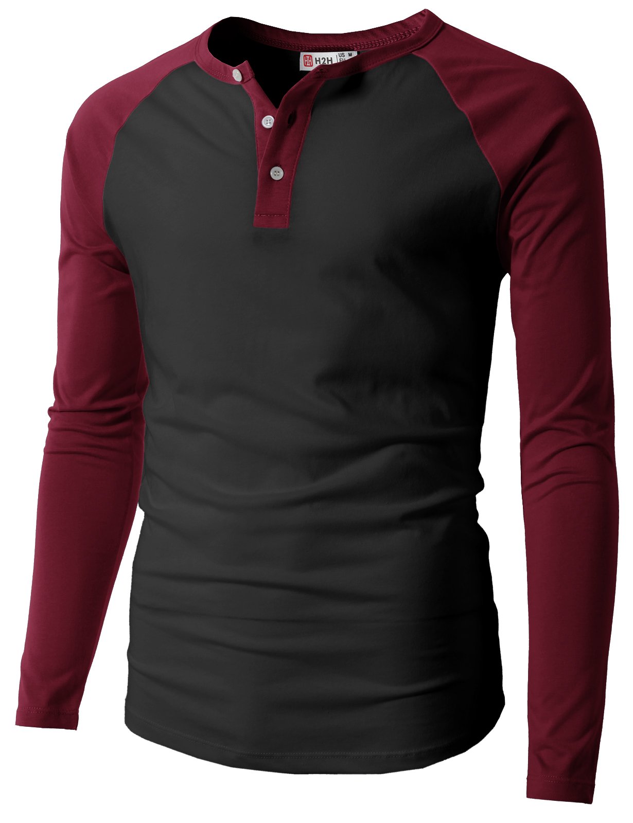Men's Casual Slim Fit Henley T-Shirt - Raglan Long & 3/4 Sleeve Baseball Jersey Tee for Everyday Wear, Gym & Outdoor Activities
