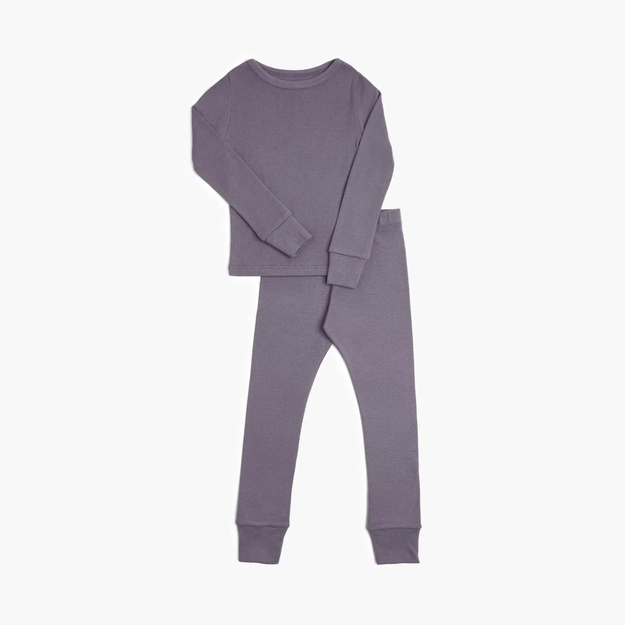 Mini Mioche Organic Dreamy Pajamas for Babies & Toddlers - Soft Vintage Plum Cotton Sleepwear - Perfect for Bedtime & Lounging