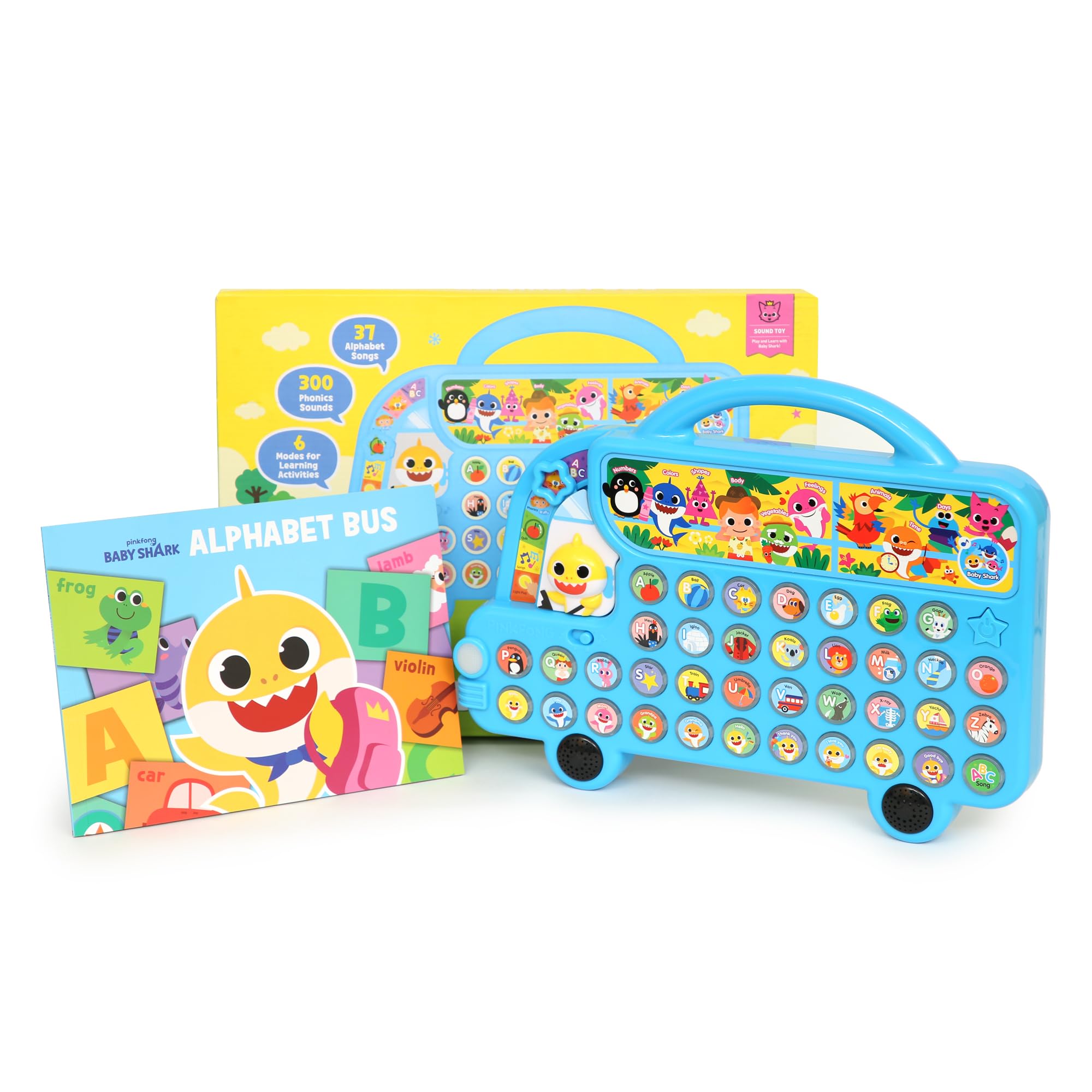 Pinkfong Baby Shark ABC Alphabet Bus Sound Pad - Interactive Learning & Educational Toy for Toddlers 1-3 | Fun Baby Shark Books & Toys | Perfect Gift for Boys & Girls | Ideal for Preschool Learning & Playtime Activities