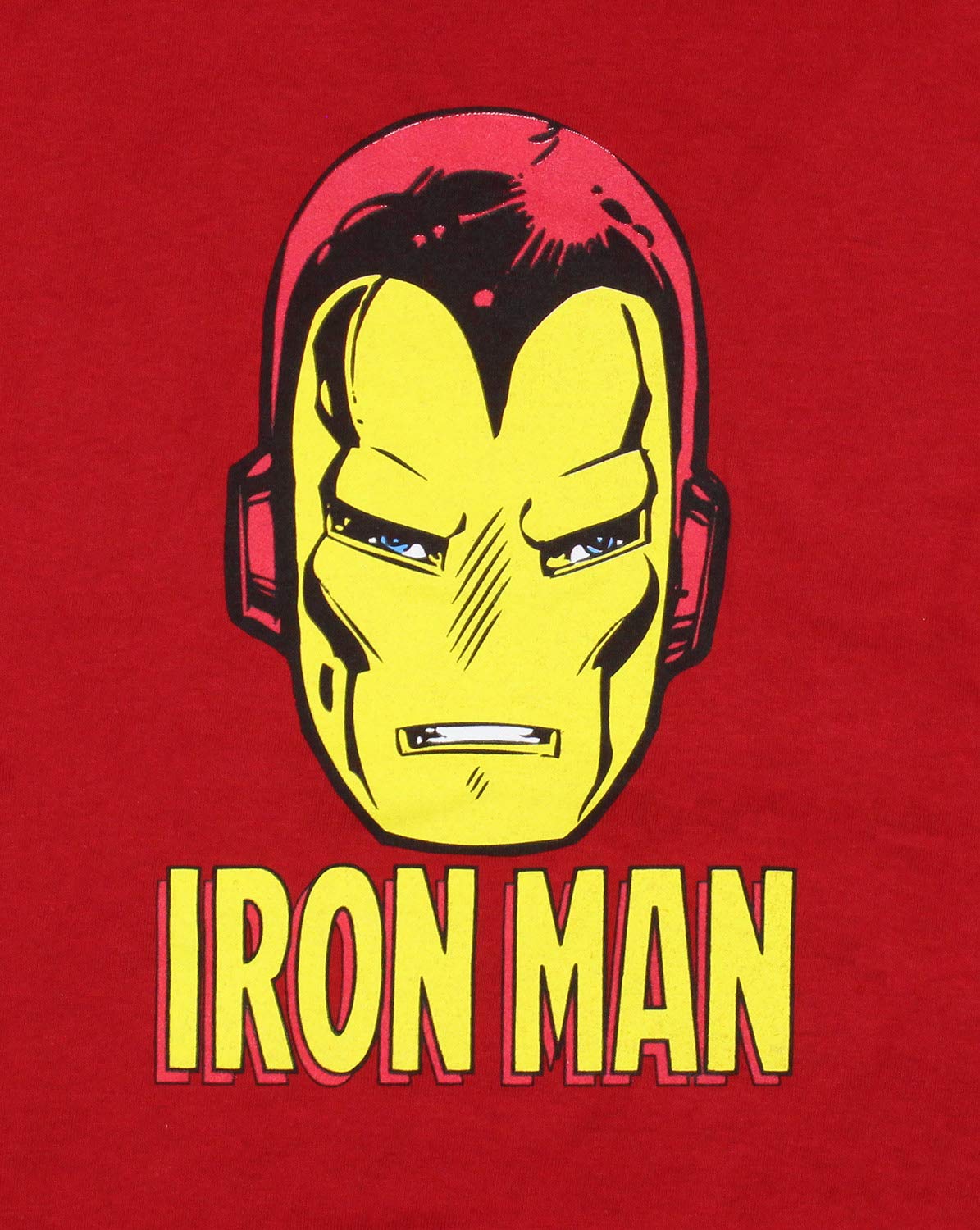Marvel Iron Man Superhero Big Face Graphic T-Shirt for Boys | Cool Superhero Costume & Casual Wear