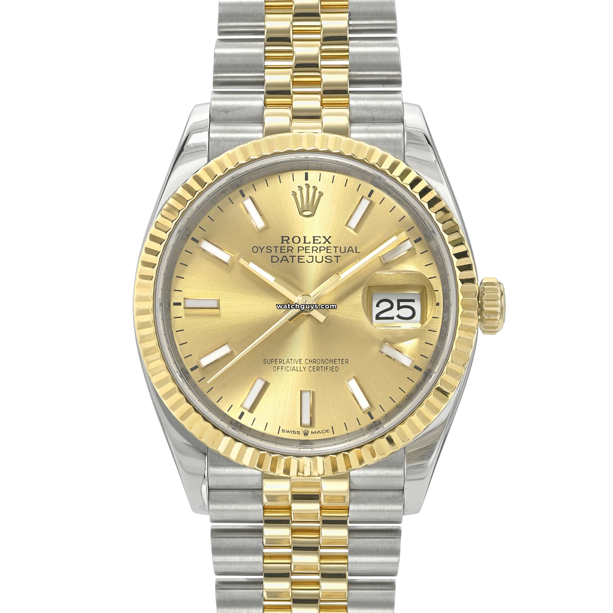 Rolex Datejust 126233 Men's Watch - 36mm Champagne Dial, Jubilee Bracelet, Stainless Steel & 18k Gold - Luxury Dress Watch for Business & Formal Occasions