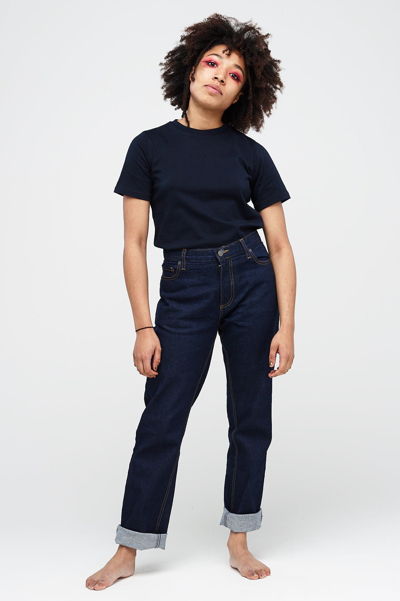 Women's Short Sleeve T-Shirt - Soft Cotton Casual Navy Blue Top for Everyday Wear | Perfect for Work, Gym & Outings