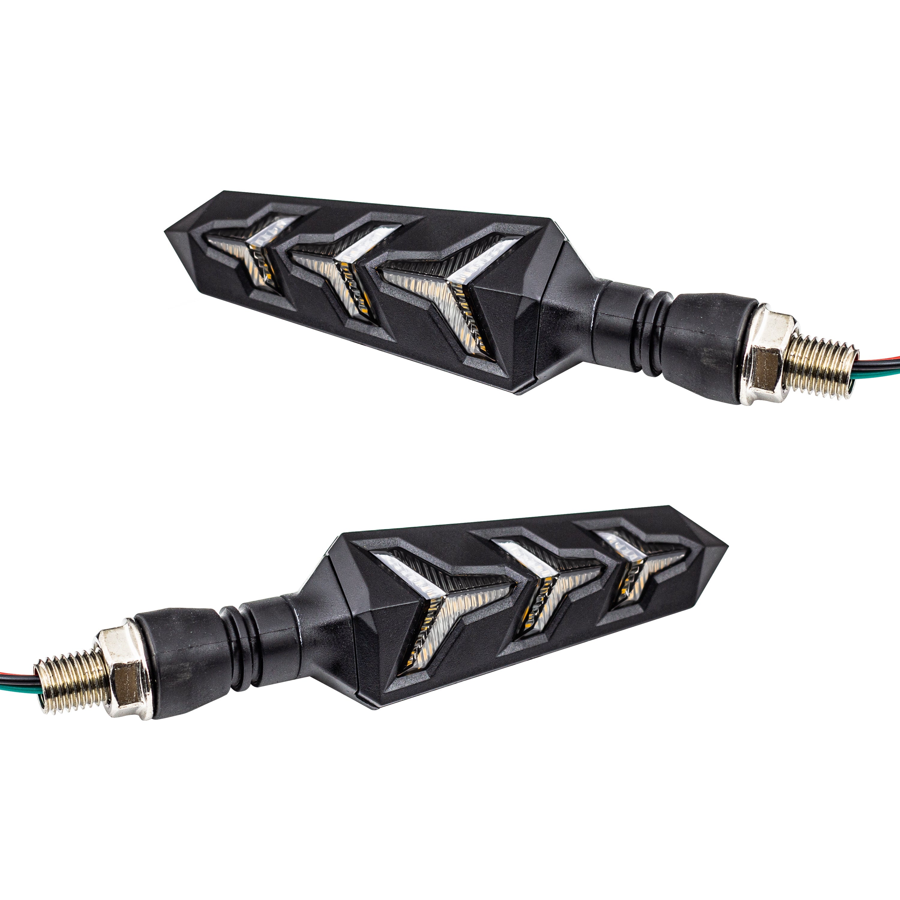 Eagle Lights MOTOFLOW LED Front Turn Signals with Sequential Turn Signal - Motorcycle LED Indicator Lights for Harley, Honda, Yamaha - Perfect for Night Riding & Enhanced Safety