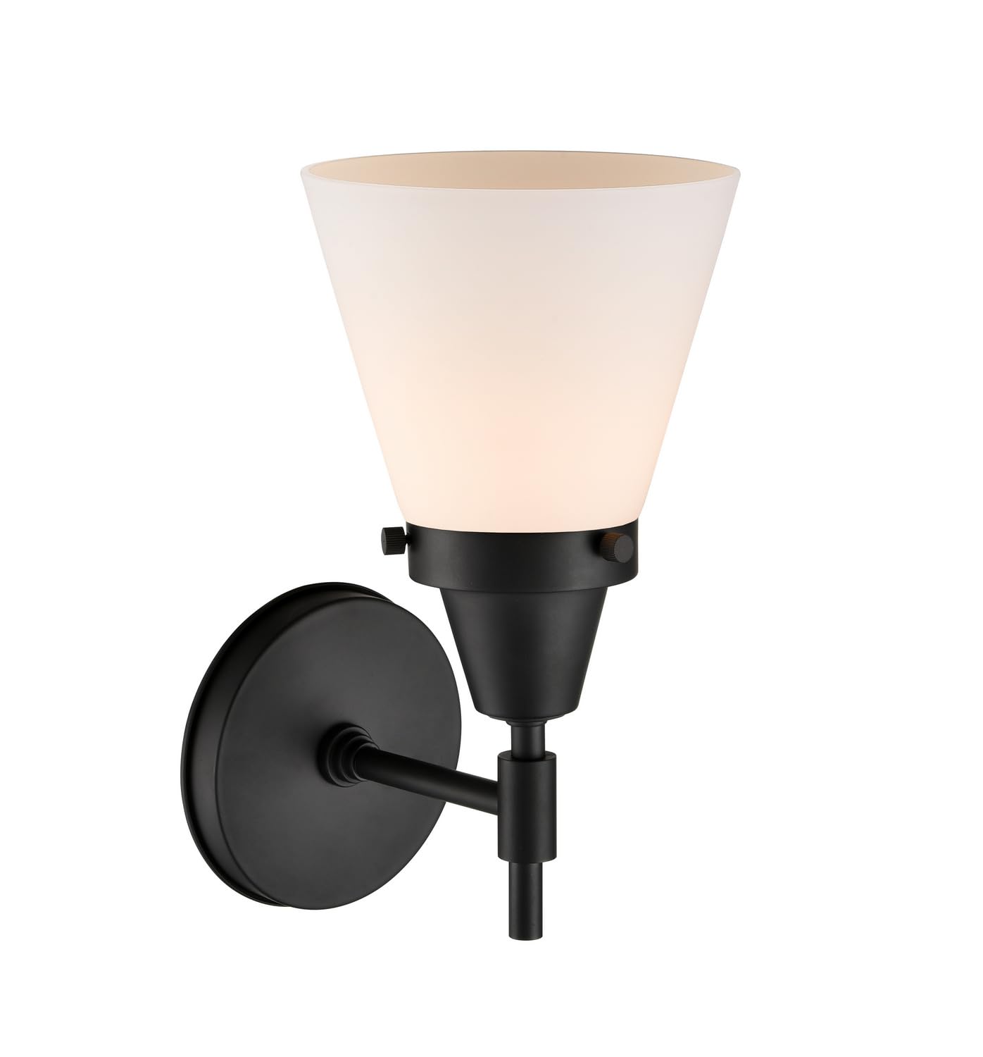 Innovations 447-1W-BK-G61 Black LED Wall Sconce - Transitional Style Indoor Lighting Fixture for Bedroom, Hallway & Living Room Decor