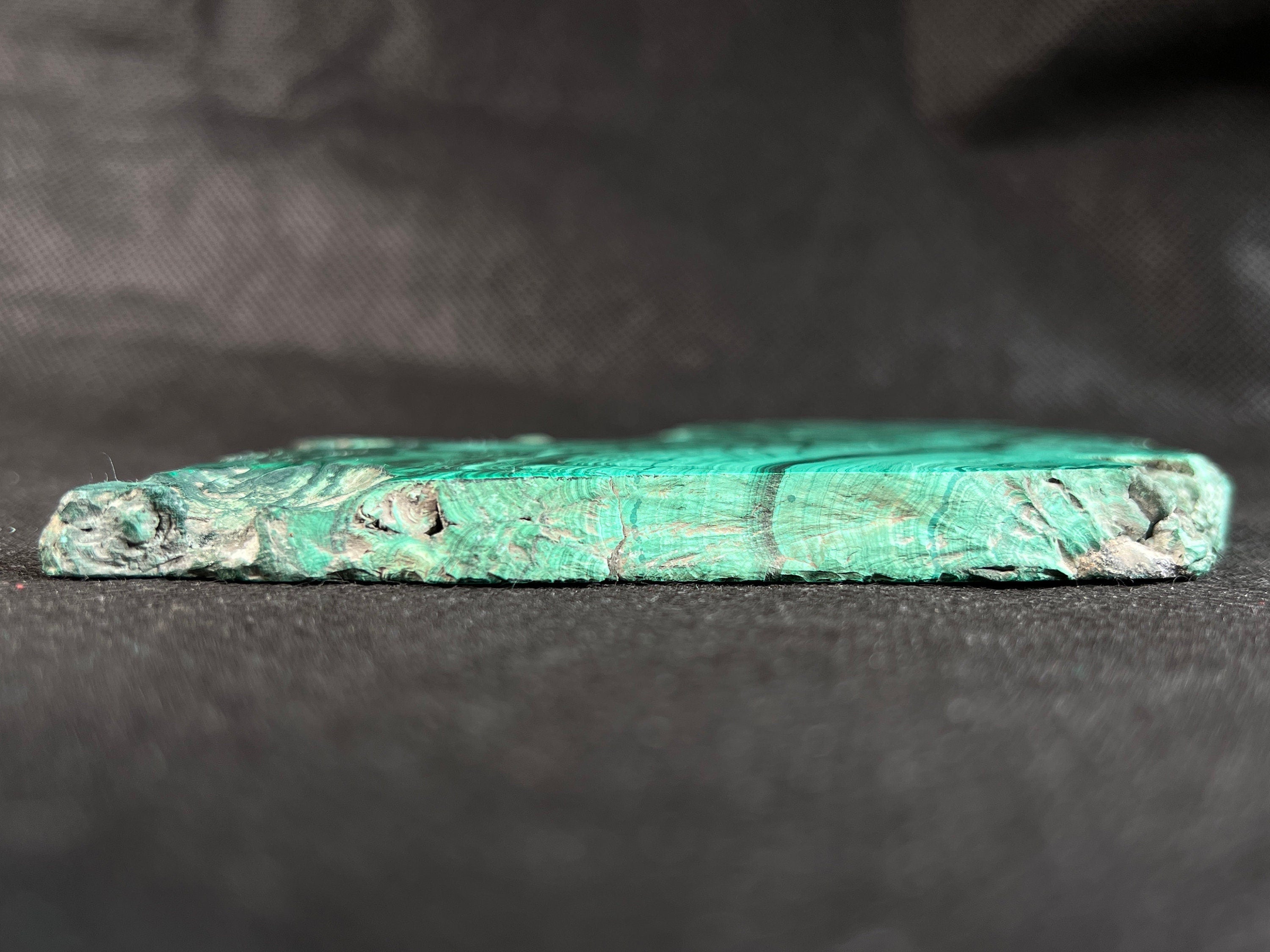 Premium MALACHITE Crystal Slab - Natural Green Malachite Stone for Jewelry Making, Unique Spiritual Gift & Home Decor (50434) - Perfect for Meditation Spaces, Healing Rooms & Luxury Interior Design