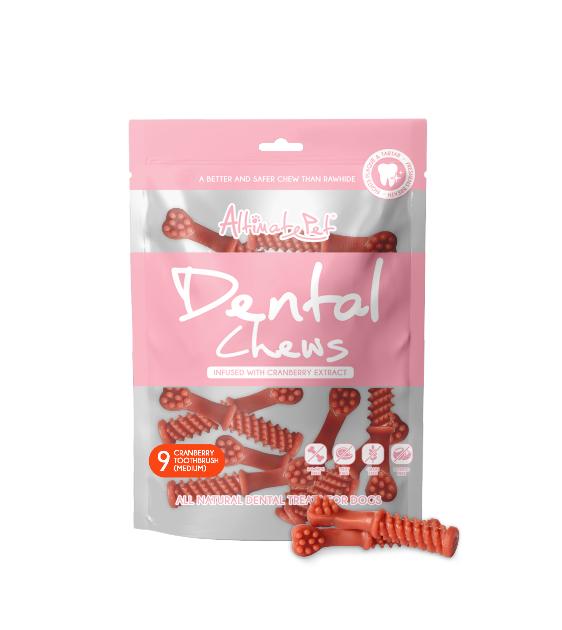 Altimate Pet Dental Dog Chews with Cranberry - Natural Teeth Cleaning Treats for Dogs - Freshens Breath & Reduces Plaque - Perfect for Small, Medium & Large Breeds - Great for Daily Oral Care & Training Rewards