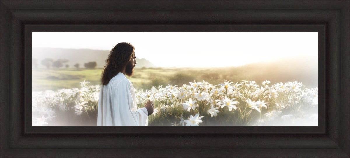 Consider The Lilies - Inspirational Christian Wall Art Decor for Home, Office & Church | Perfect for Gifts, Bible Study & Faith-Based Interior Design