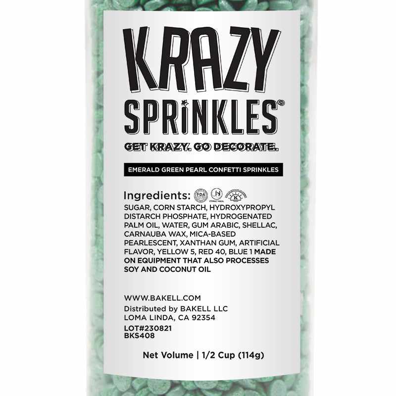 Emerald Green Pearl Confetti Sprinkles - Bulk Pack (1 lb, 5 lb, 10 lb) | Edible Decor for Cakes, Cupcakes, Cookies & Party Desserts