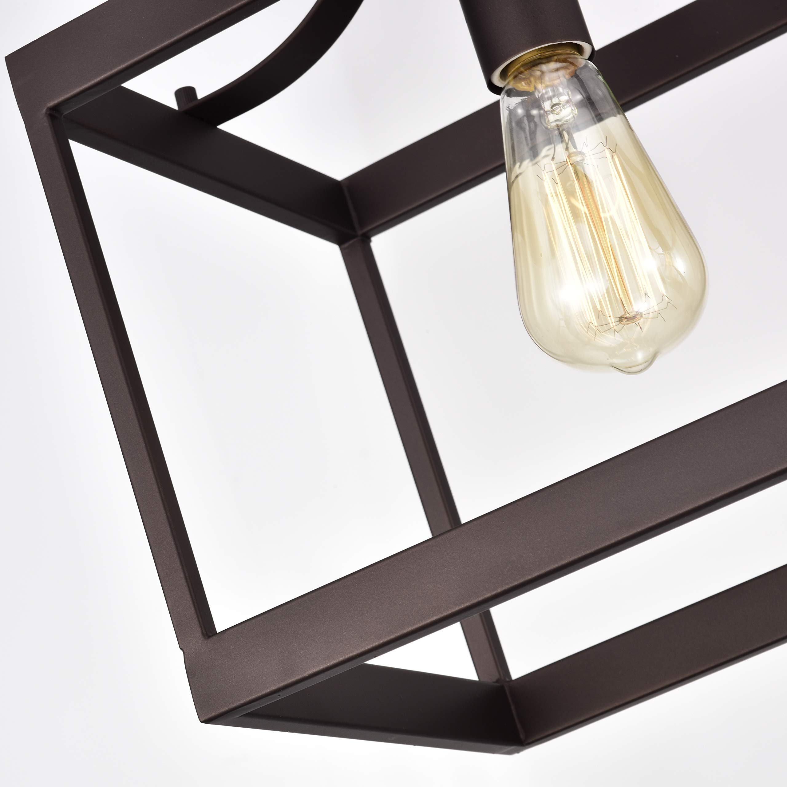 Chloe Lighting IRONCLAD Industrial 5-Light Oil Rubbed Bronze Pendant Light Fixture - 36
