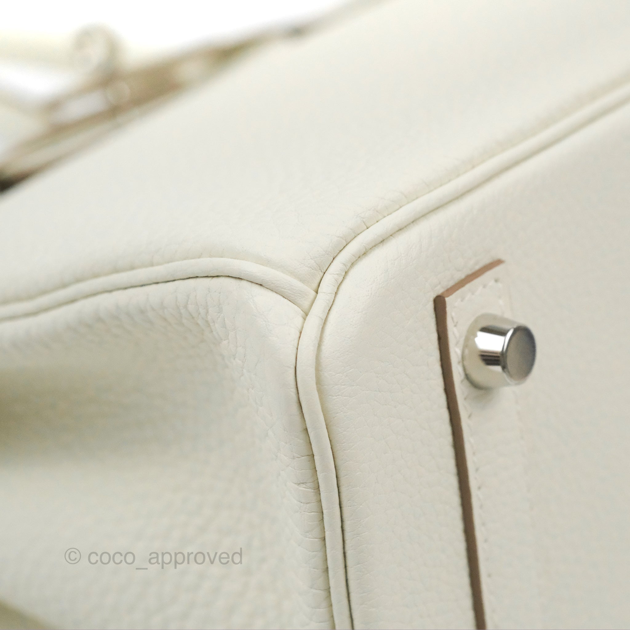 Authentic Hermès Retourne Birkin 30 Handbag in Mushroom Togo Leather with Palladium Hardware - Luxury Designer Tote for Women, Perfect for Office, Travel & Special Occasions
