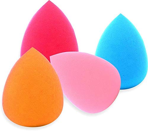 Fennec Mart Professional Makeup Beauty Foundation Sponge Set - 4 Pack Multicolor Blender Puff for Liquid, Cream & Powder | Perfect for Flawless Makeup Application & Blending