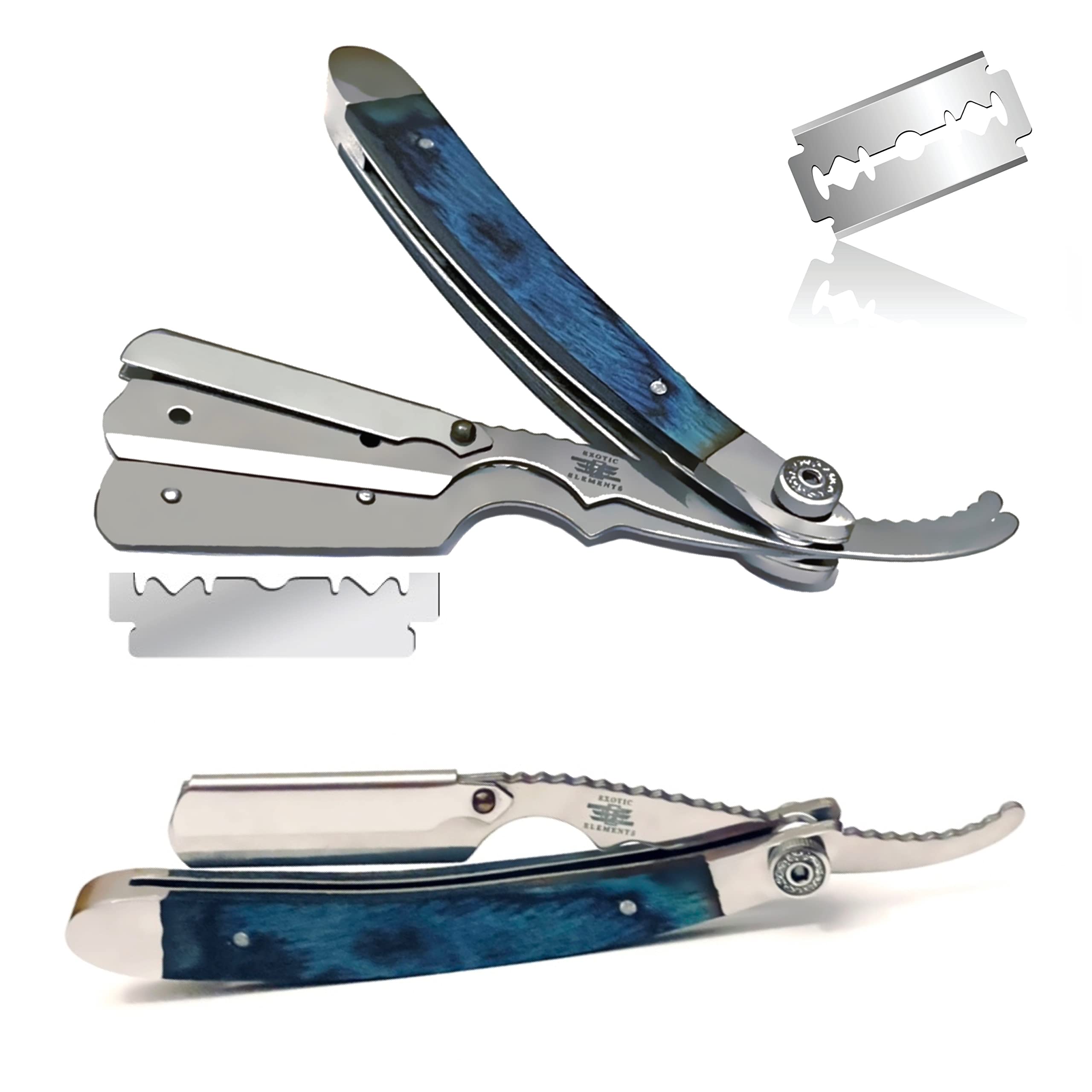 Professional Barber Straight Edge Razor - Antique Wooden & Stainless Steel Design - Precision Crafted for Smooth Shaving - Perfect for Home Grooming & Professional Barbershops