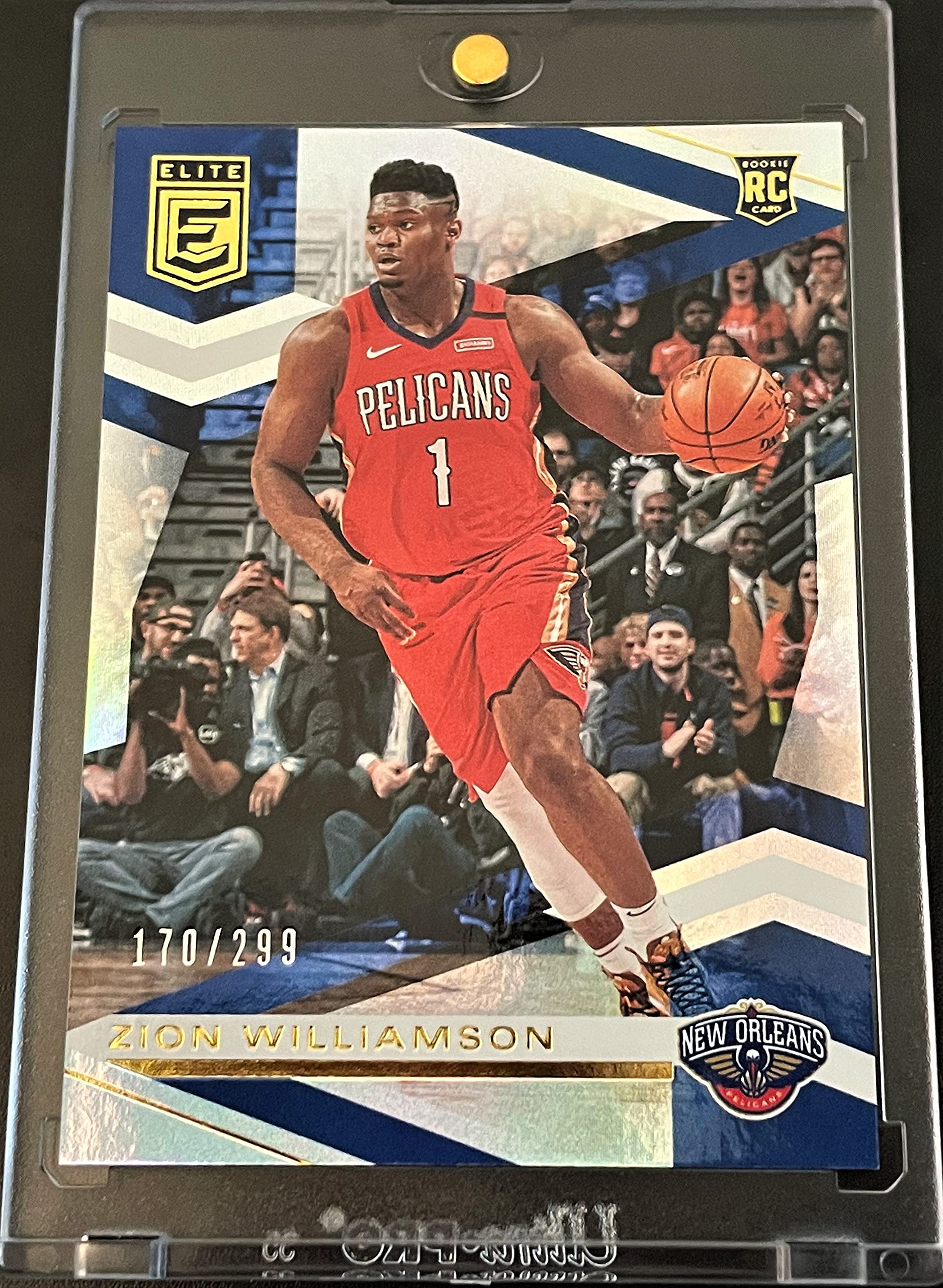 2019-20 Panini Donruss Elite Zion Williamson Rookie Basketball Card #170/299 - New Orleans Pelicans NBA Collectible - Perfect for Sports Memorabilia Collections & Investment