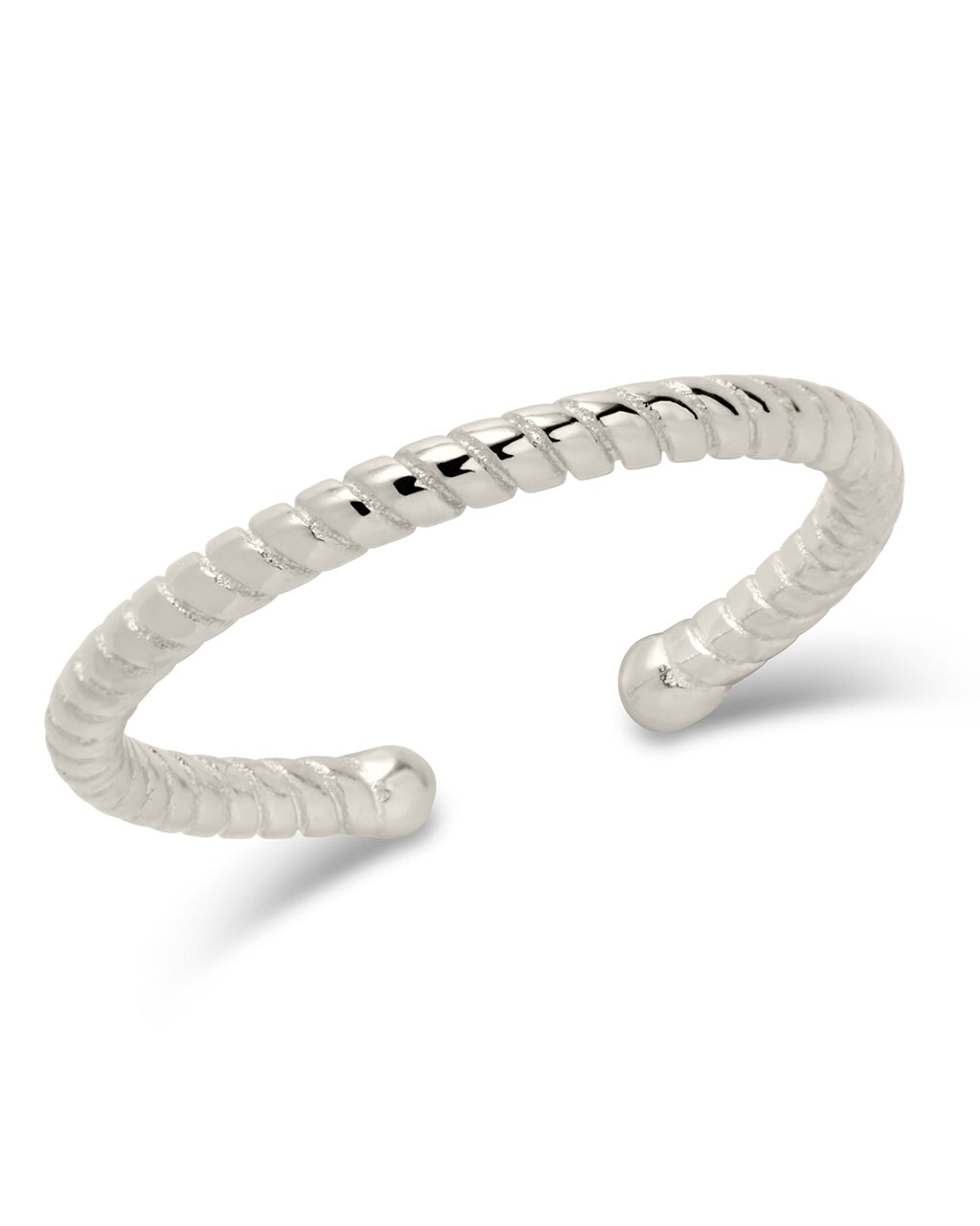Men's Sterling Silver Rope Open Band Ring - Adjustable Fashion Jewelry for Everyday Wear | Perfect Gift for Him, Wedding, Anniversary & Special Occasions