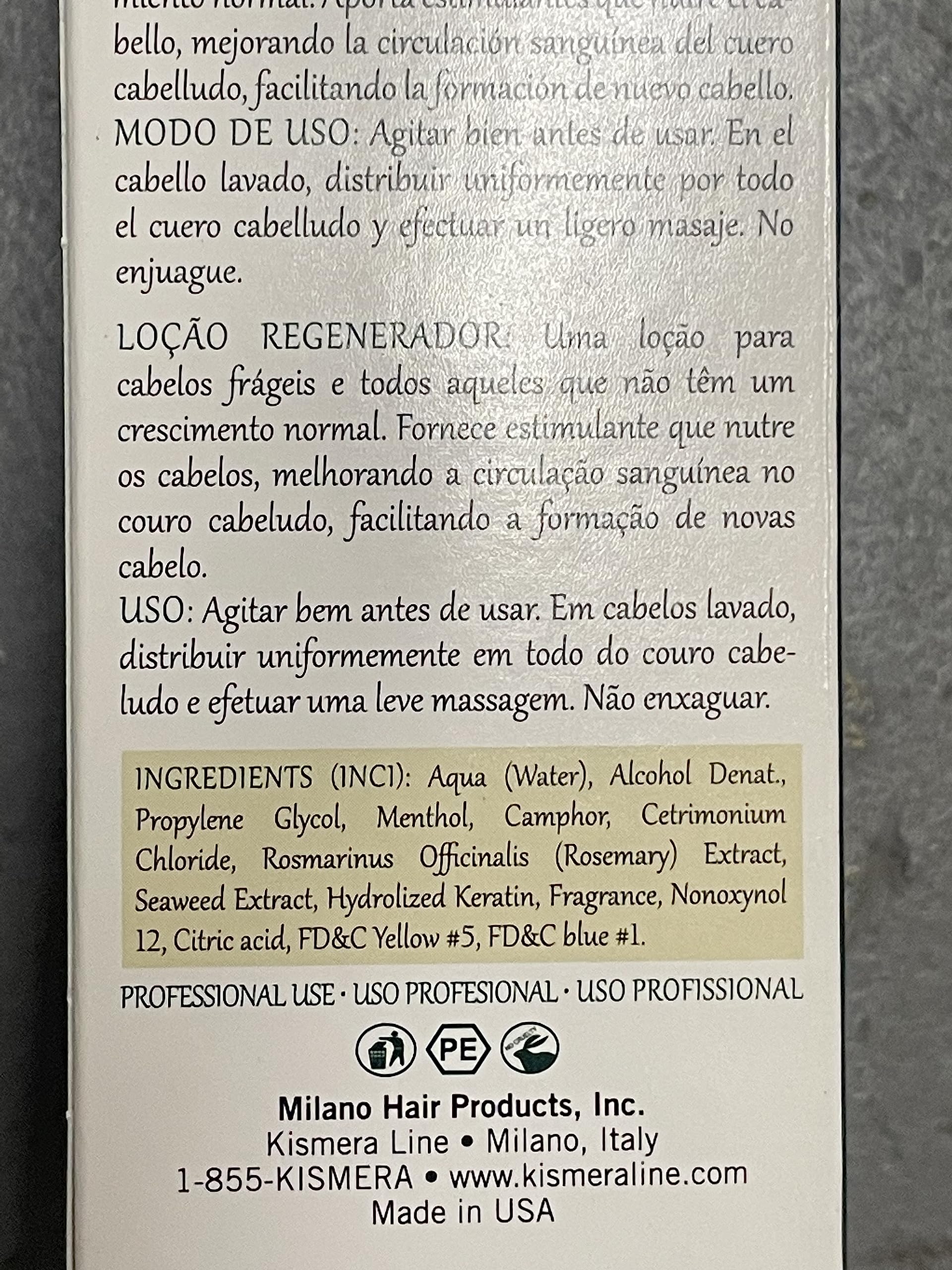 Kismera Hair Loss Treatment Lotion for Men & Women - Regenerating Hair Growth Serum with Natural Ingredients - Best for Thinning Hair & Scalp Care - Use Daily for Fuller, Healthier Hair at Home or On-the-Go