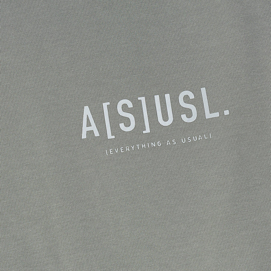 ASUSL Reflective Logo Long Sleeve T-Shirt - Light Grey | High-Visibility Streetwear for Running, Cycling & Night Safety