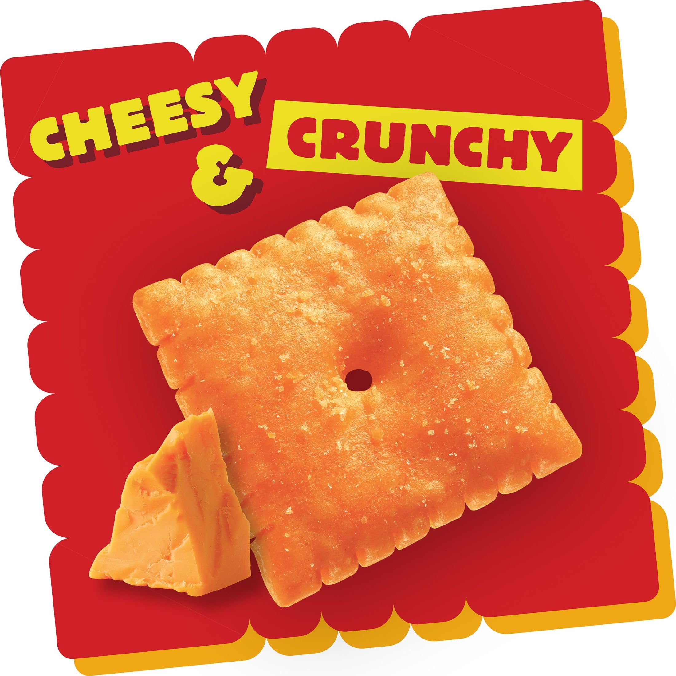 Cheez-It Extra Cheesy Baked Snack Crackers - 6.75lb Bulk Case (36 Individual Pouches) | Perfect for School Lunches, Office Snacks, Road Trips & On-the-Go Healthy Snacking