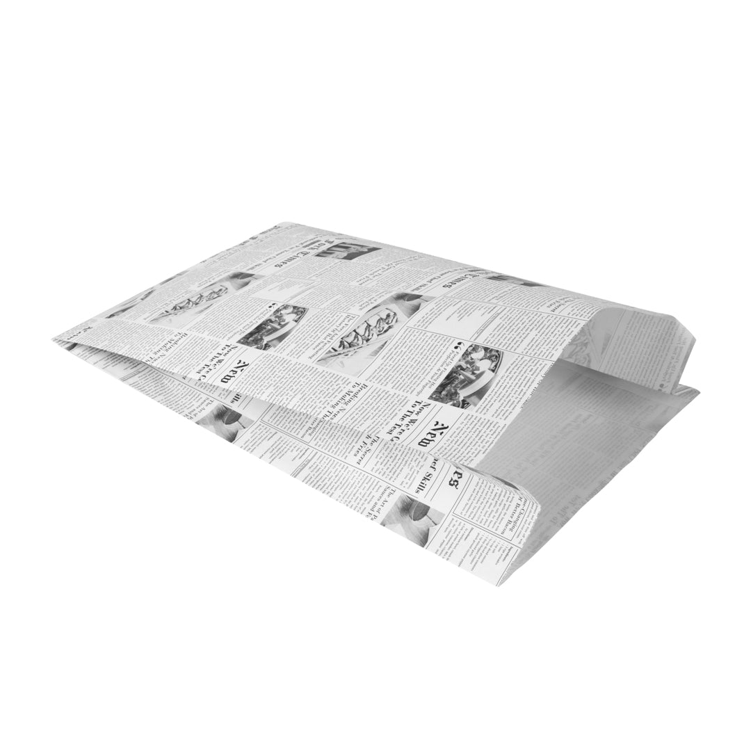 Eco-Friendly Newsprint Paper French Fry & Snack Bags - 7