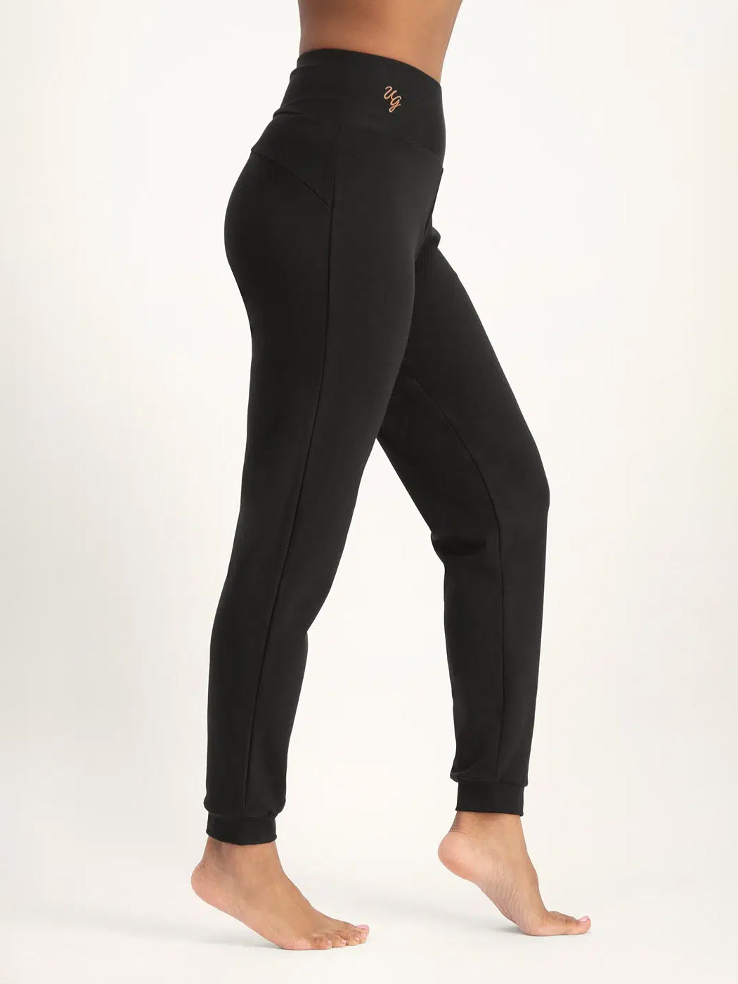 Urban Goddess Ojas Yoga Pants for Women - High Waisted Stretchy Workout Leggings in Onyx Black | Perfect for Yoga, Gym, Running & Lounge Wear