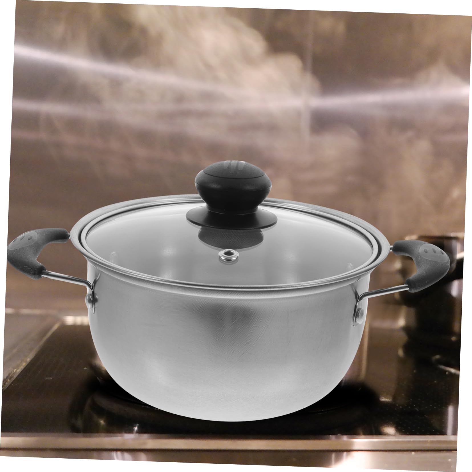 DOITOOL 1.6QT Small Stainless Steel Crock Pot with Lid - Stockpot, Soup Pot, Cooking Pot for Soups, Chili, Pasta, Curries & Stew - Perfect for Home Kitchen, Dorm Cooking & Camping Meals