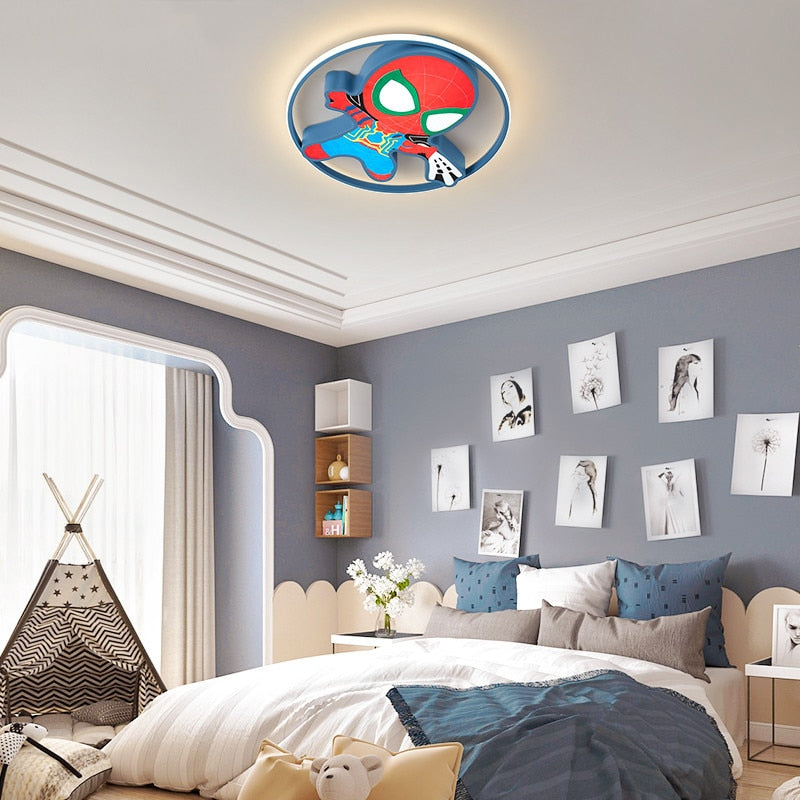 Spiderman Ceiling Light for Kids - Superhero Themed LED Night Light for Bedroom, Nursery & Playroom - Perfect for Marvel Fans & Room Decor