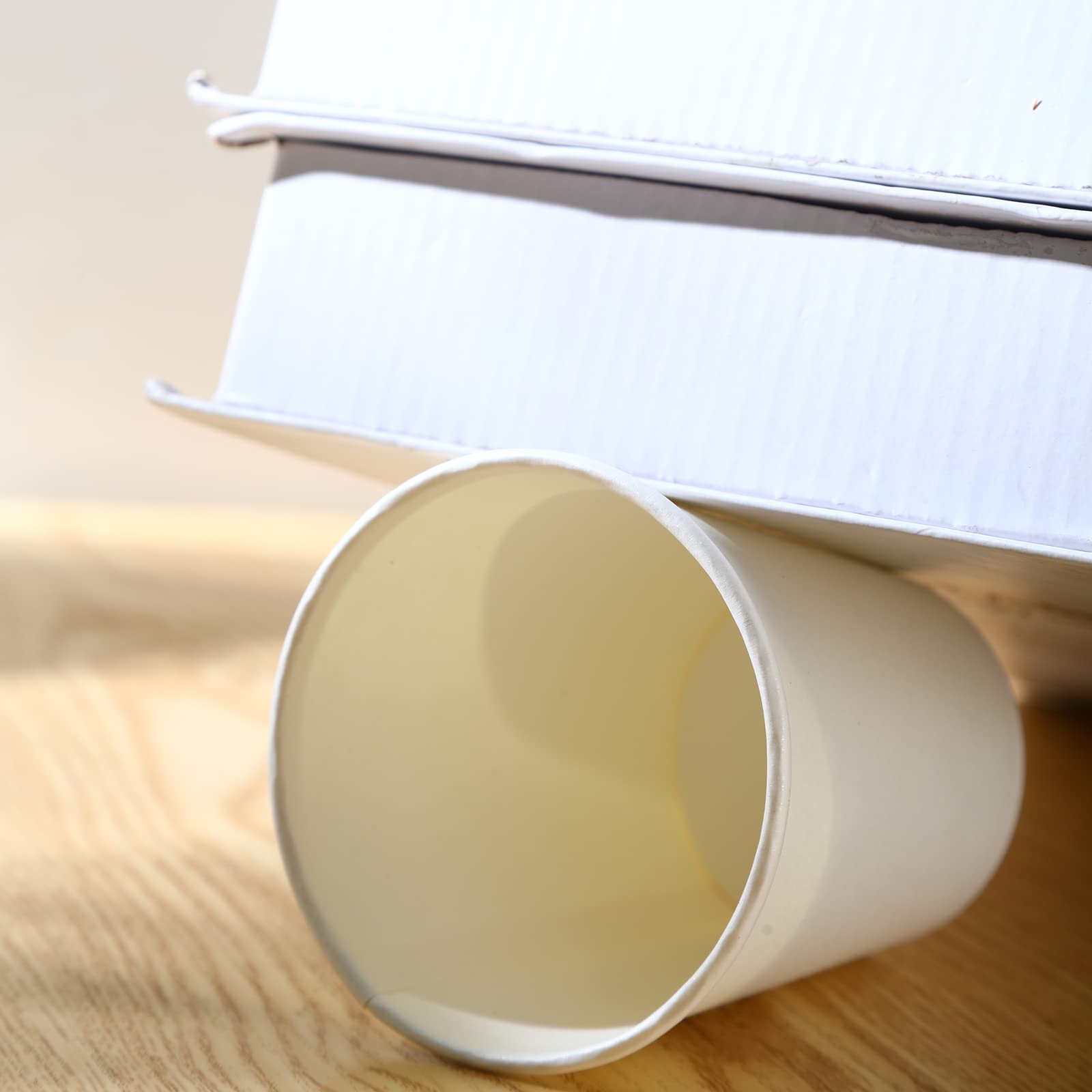 8 Oz Disposable Paper Coffee Cups (300 Pack) - Bulk Hot/Cold Drink Cups for Office, Cafes, Parties & Events - BPA Free & Eco-Friendly