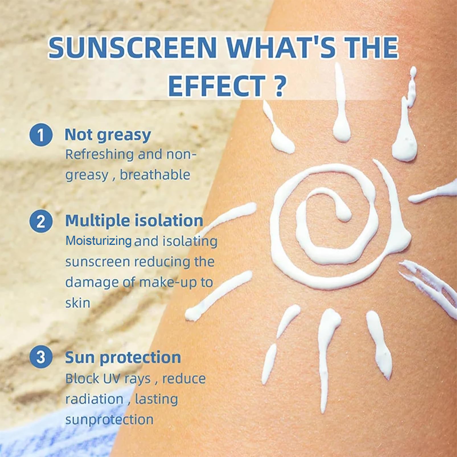 Hyaluronic Acid SPF 50 Sunscreen Lotion for Face & Body - Water Resistant, Hydrating Moisturizer with Broad Spectrum Protection | Daily Use, Outdoor Activities, Beach & Swimming