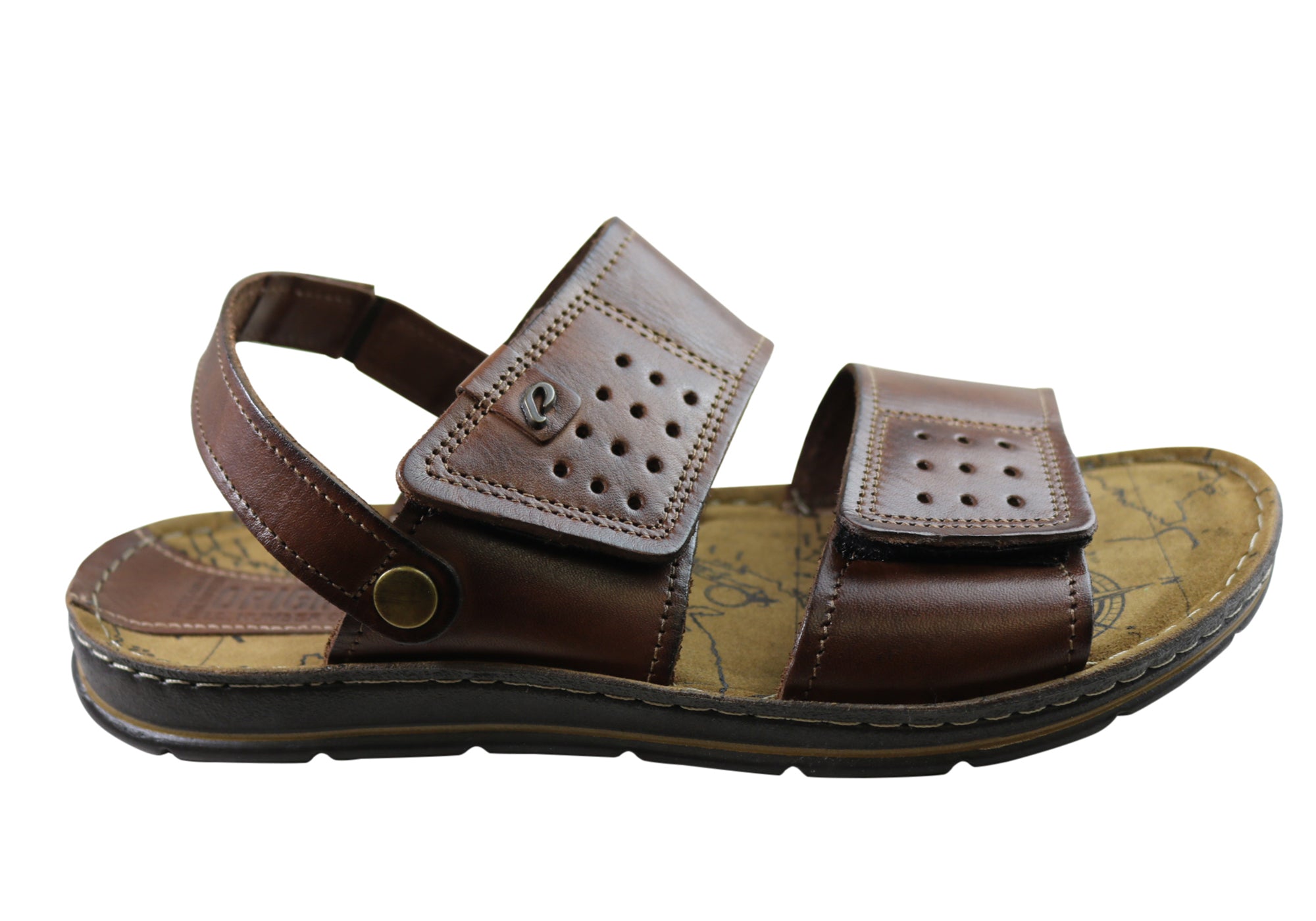 Premium Men's Leather Sandals - Handmade in Brazil - Comfortable & Durable for Beach, Travel & Casual Wear