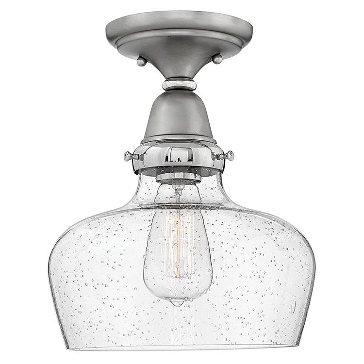 Academy Single Light Flush Mount Ceiling Fixture - Modern LED Lighting for Bedroom, Hallway & Closet - Dimmable & Energy Efficient