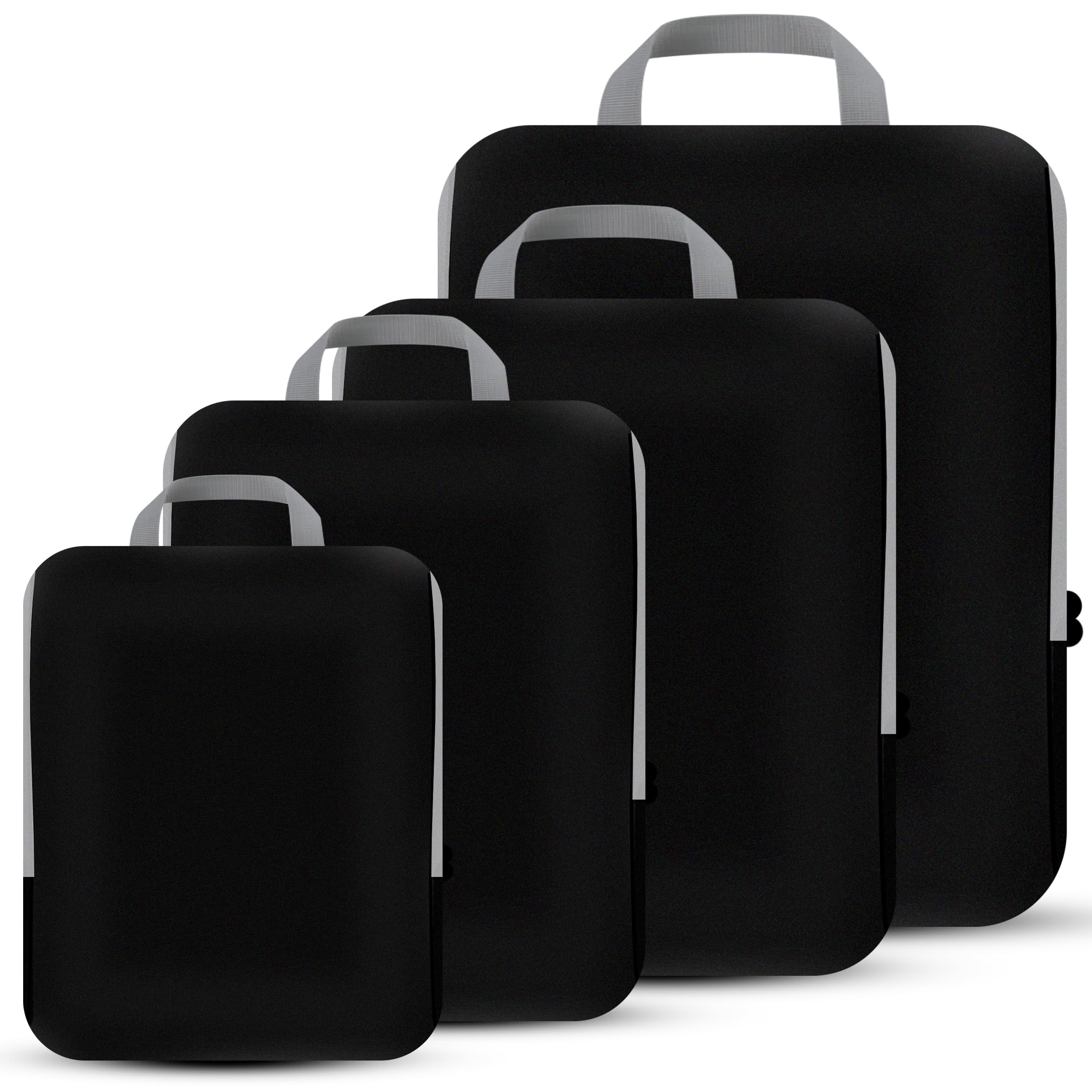 4-Piece Expandable Compression Packing Cubes Set - Lightweight Travel Organizers for Carry-On Luggage & Suitcases - Perfect for Business Trips, Vacations & Weekend Getaways