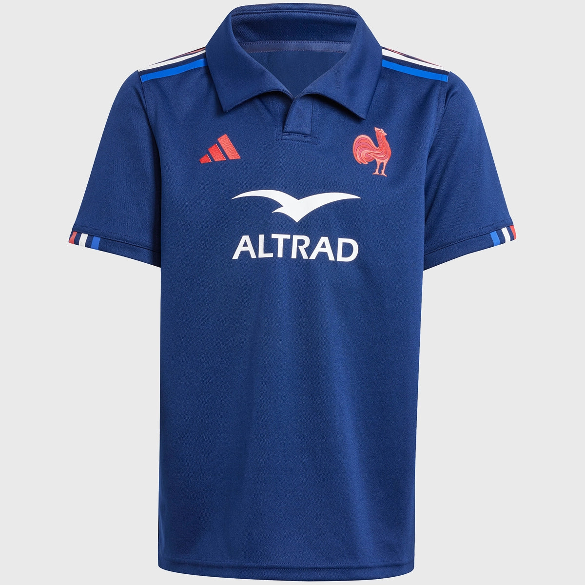 Adidas France Rugby Kids Home Replica Jersey 2024-25 - Authentic Youth Rugby Shirt for Games & Fan Support