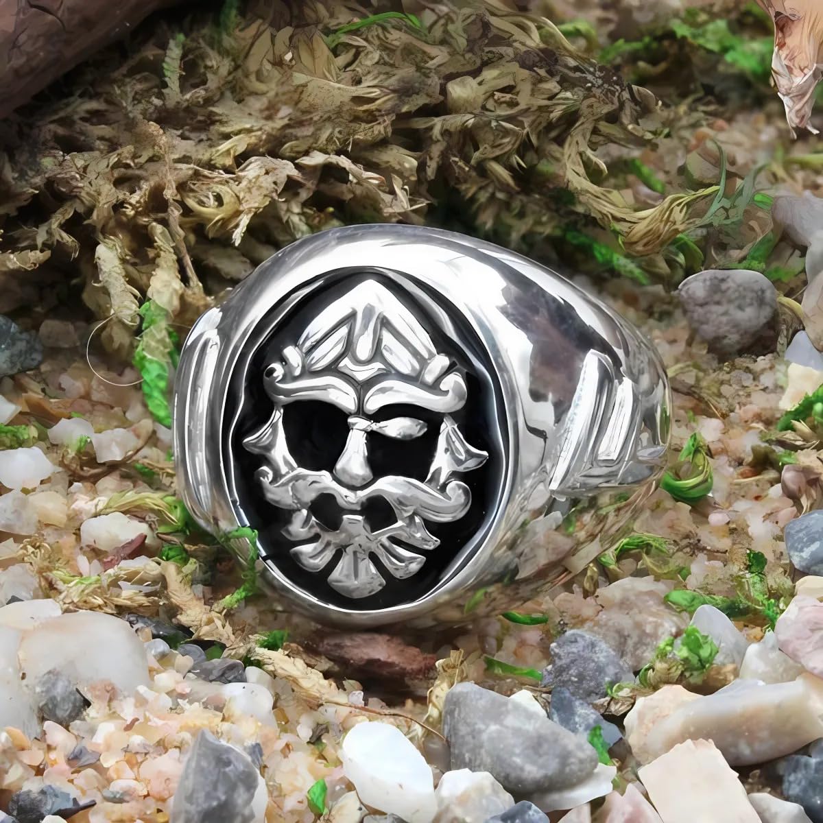 Dryad Design Odin Ring with Valknut and Ansuz Symbols - .925 Sterling Silver Viking Ring for Men & Women - Norse Mythology Jewelry - Size 5-15 - Perfect for Viking Lovers, Pagan Rituals & Medieval Reenactments
