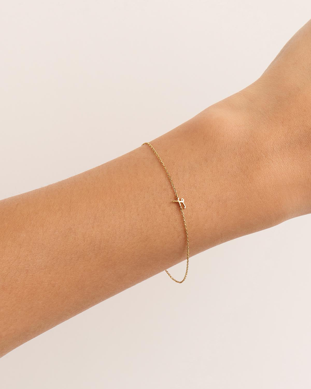 14K Solid Gold Love Letter Bracelet - Dainty & Elegant Jewelry for Women, Perfect Gift for Anniversary, Valentine's Day & Special Occasions