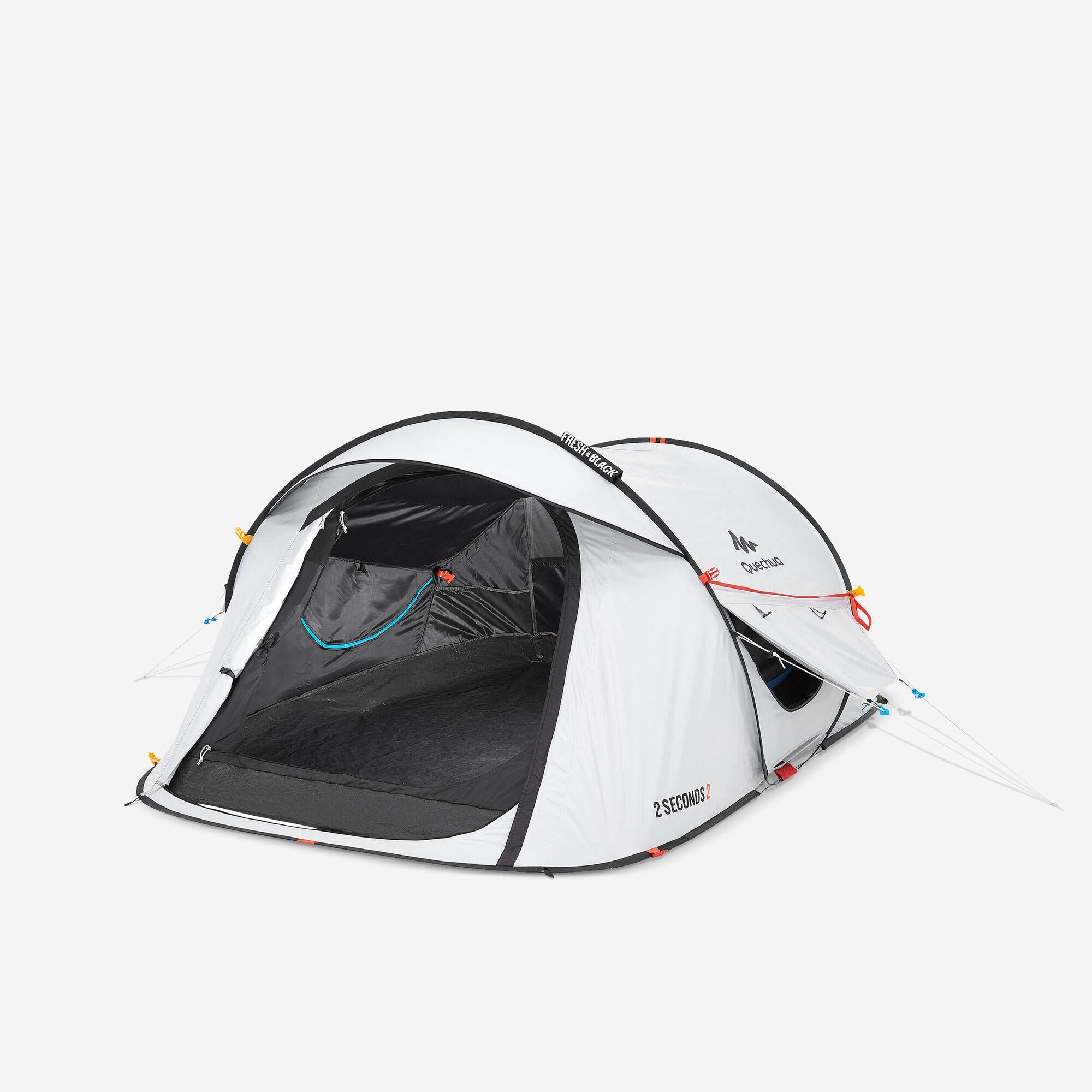 Quechua 2-Person Camping Tent - 2 Second Setup, Fresh & Black Technology for Darker & Cooler Interior - Perfect for Backpacking, Hiking & Outdoor Adventures