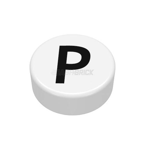 LEGO Minifigure Accessory - White Letter P Tile [98138pb226] for LEGO Building Sets & Custom Creations