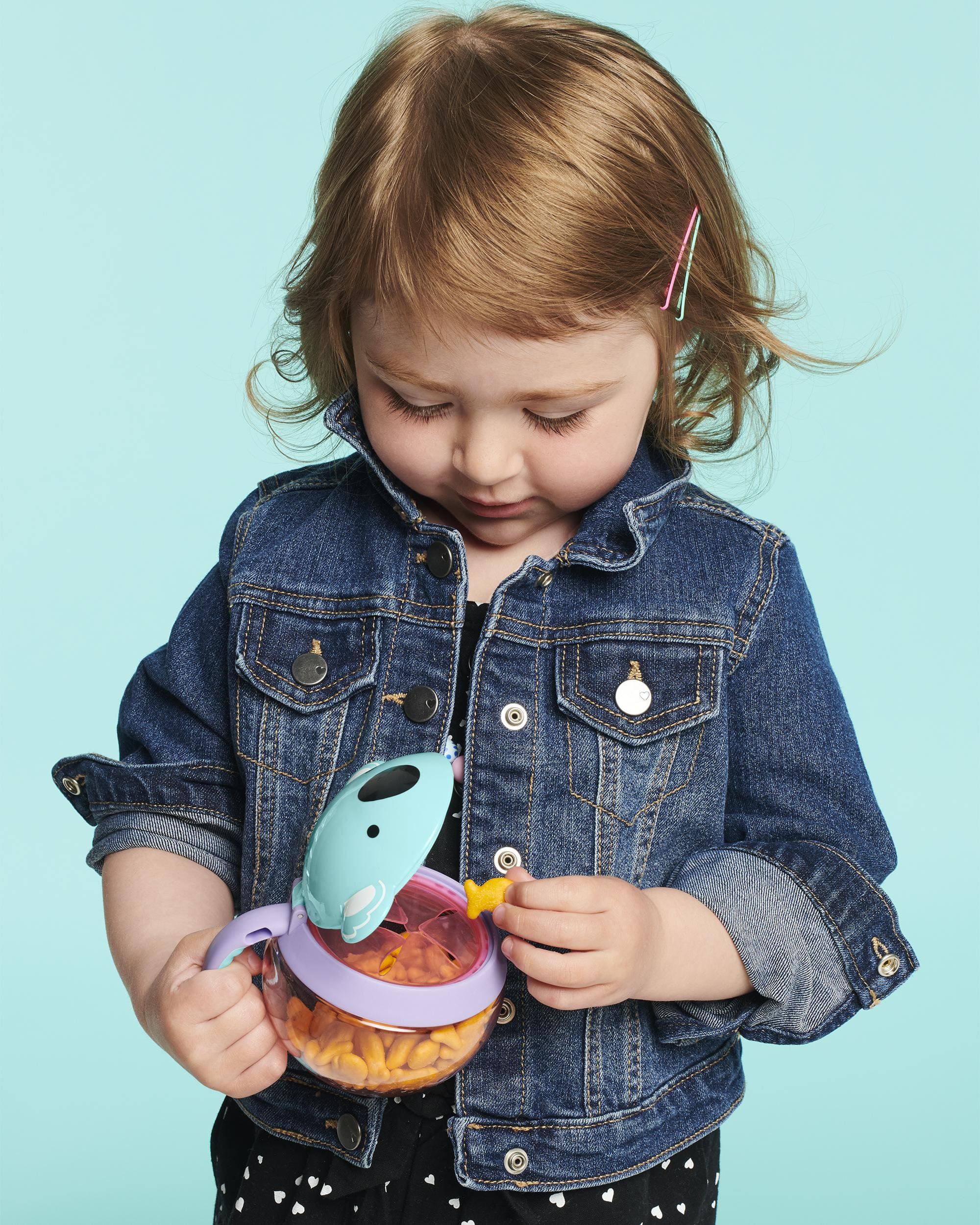 Skip Hop Zoo Snap Cup - Insulated Toddler Sippy Cup with Leak-Proof Lid & Easy-Grip Handles - Perfect for Daycare, Travel & On-the-Go Hydration