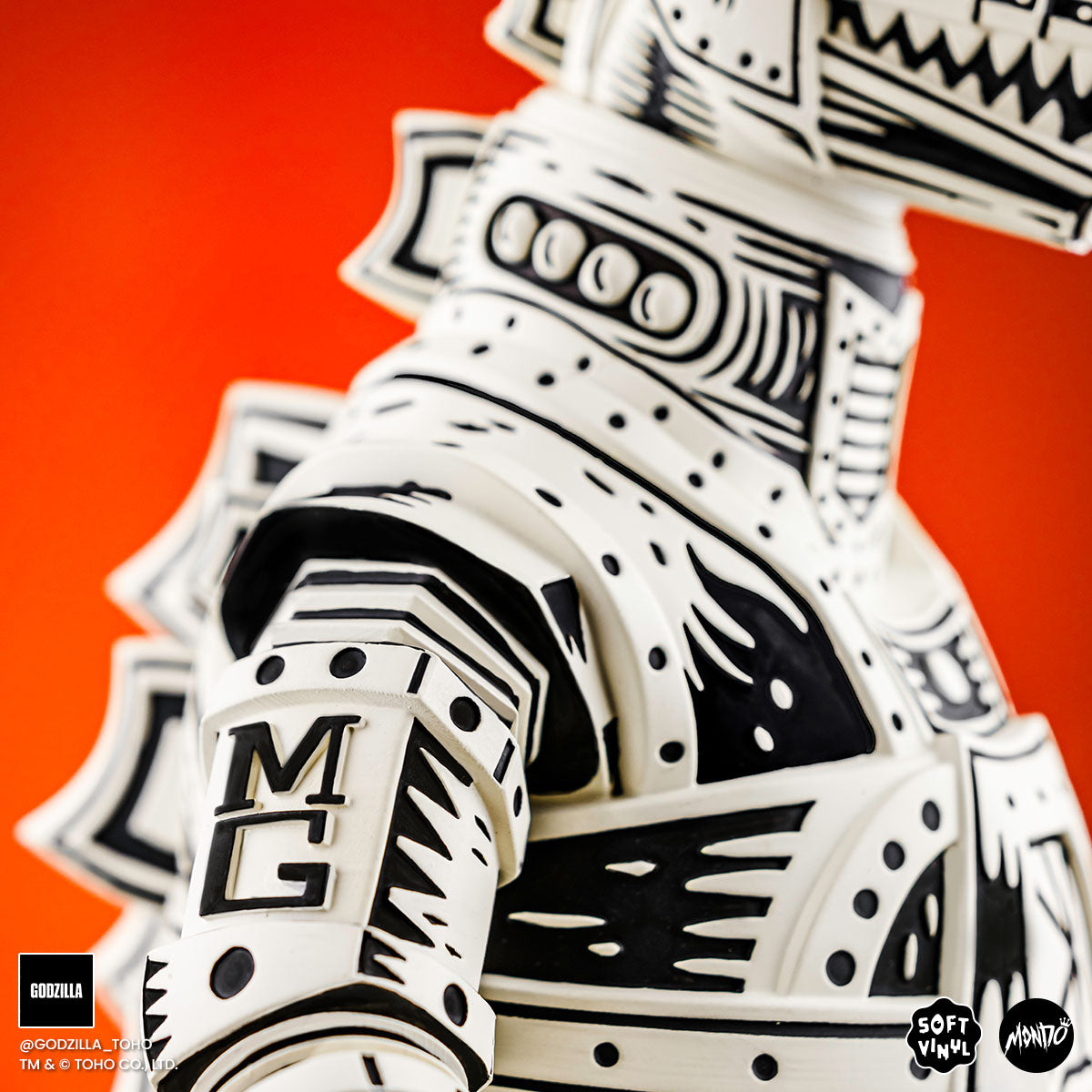 Mechagodzilla Vinyl Designer Figure by Attack Peter - Linocut Variant Timed Edition Collectible Toy | Perfect for Anime Fans, Godzilla Collectors & Home Decor | Great Gift for Birthday, Christmas & Display Shelf