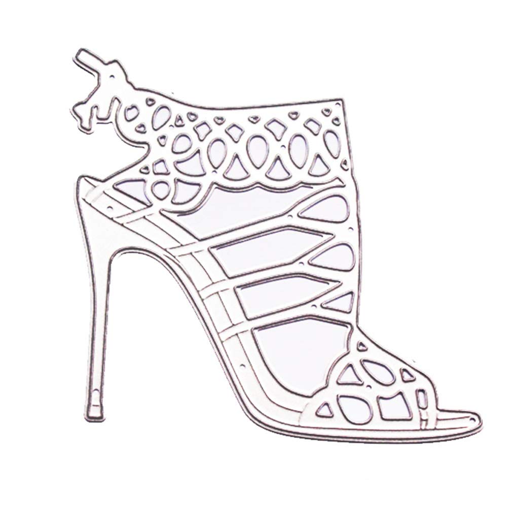 HELYZQ High Heels Metal Cutting Dies for Scrapbooking - DIY Embossing Stencil Stamps for Paper Crafts, Card Making, and Photo Albums - Perfect for Wedding Invitations, Greeting Cards, and Memory Books