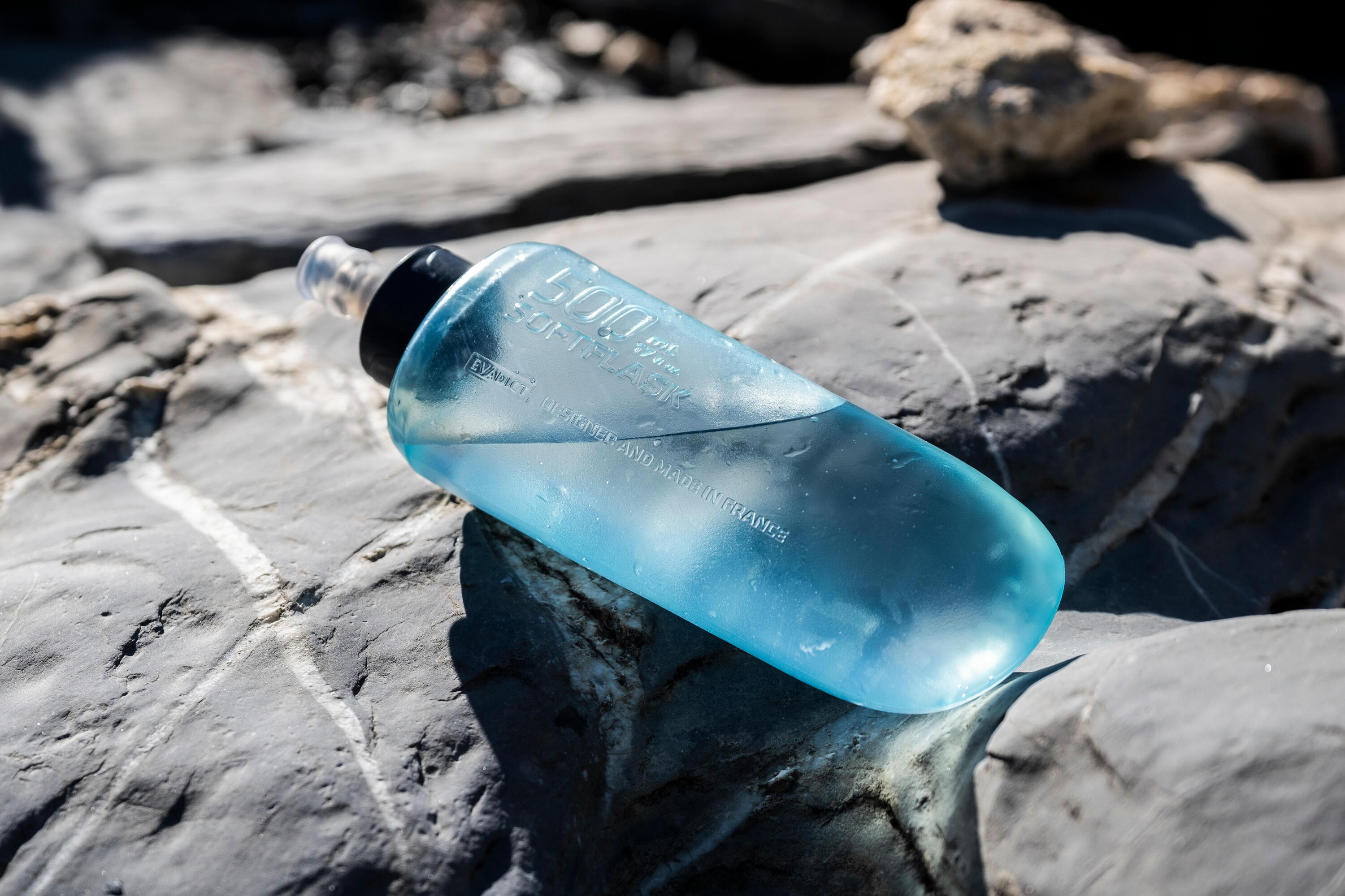 Kiprun Trail Running Soft Flask 500ml/17oz - Hydration Pack for Hiking, Marathon & Outdoor Adventures - Lightweight Collapsible Water Bottle for Runners & Athletes