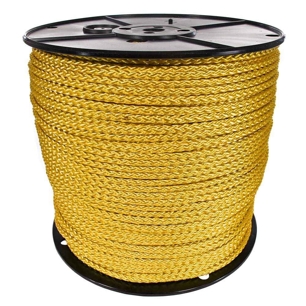 Premium Diamond Braid Nylon Rope by GOLBERG - Ultra Strong & Durable All-Purpose Rope for Heavy-Duty Tasks - Shock Absorbent & Flexible - Perfect for Marine Boating, Camping Gear, Towing Equipment, Outdoor Adventures & DIY Projects