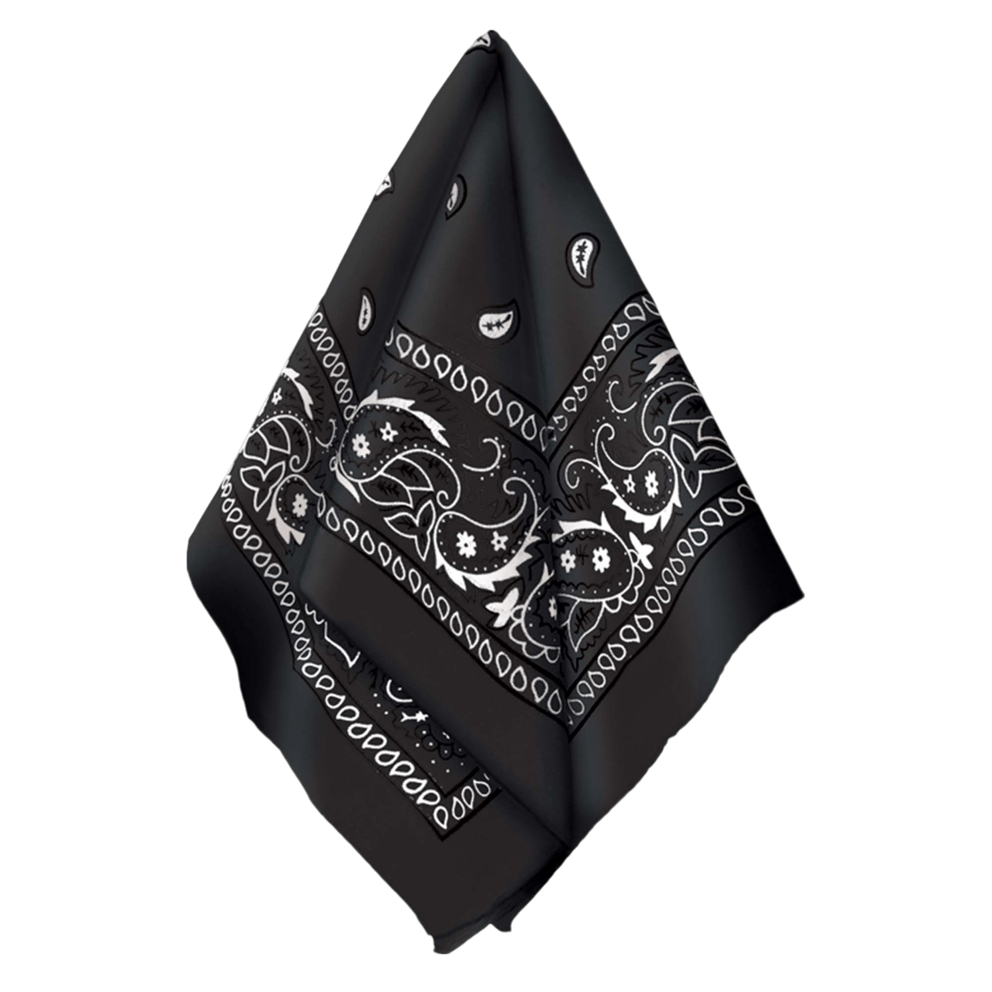 Black Bandana - 1 Pack, Stylish & Durable Cotton Bandana for Men & Women - Perfect for Outdoor Activities, Sports, Fashion Accessory & Headwear