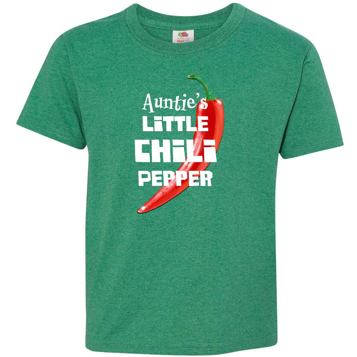 Inktastic Auntie's Little Chili Pepper Youth T-Shirt - Cute Spicy Graphic Tee for Kids - Perfect for Family Gatherings & Casual Outings