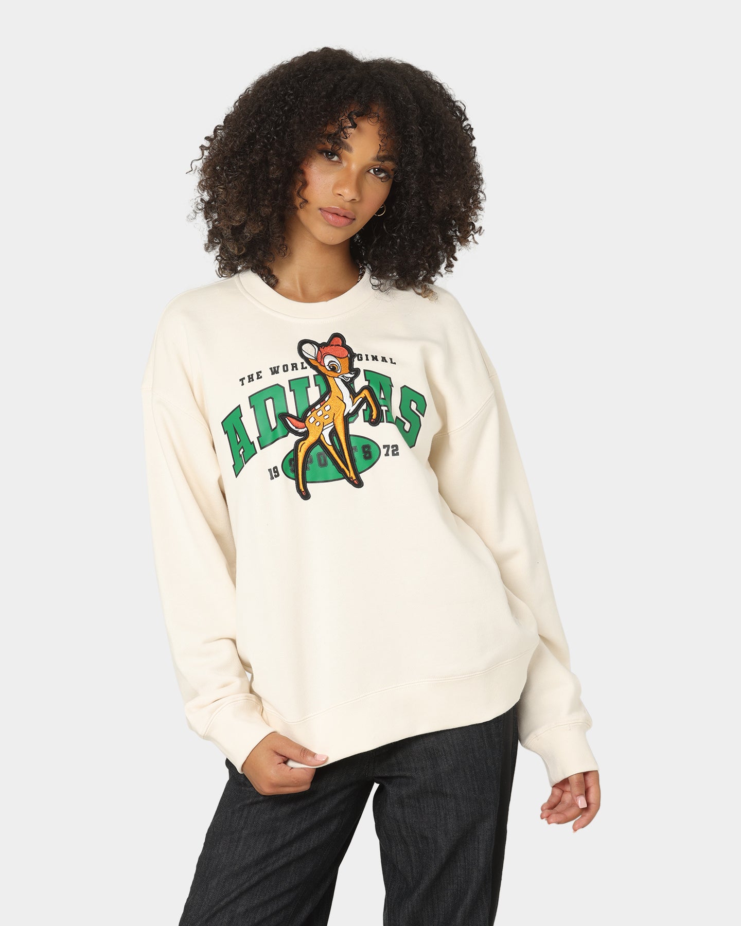 Adidas X Disney Bambi Sweater - Non-Dye Unisex Pullover for Men & Women | Cozy Casual Wear for Disney Fans, Winter Outfits & Holiday Gifts