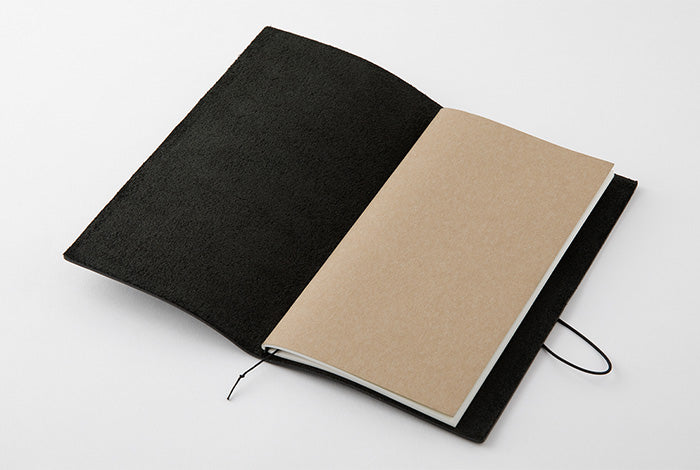 TRAVELER'S COMPANY TRAVELER'S Notebook Starter Kit - Regular Size Black Leather Journal for Writing & Travel | Perfect for Journaling, Sketching & Daily Planning
