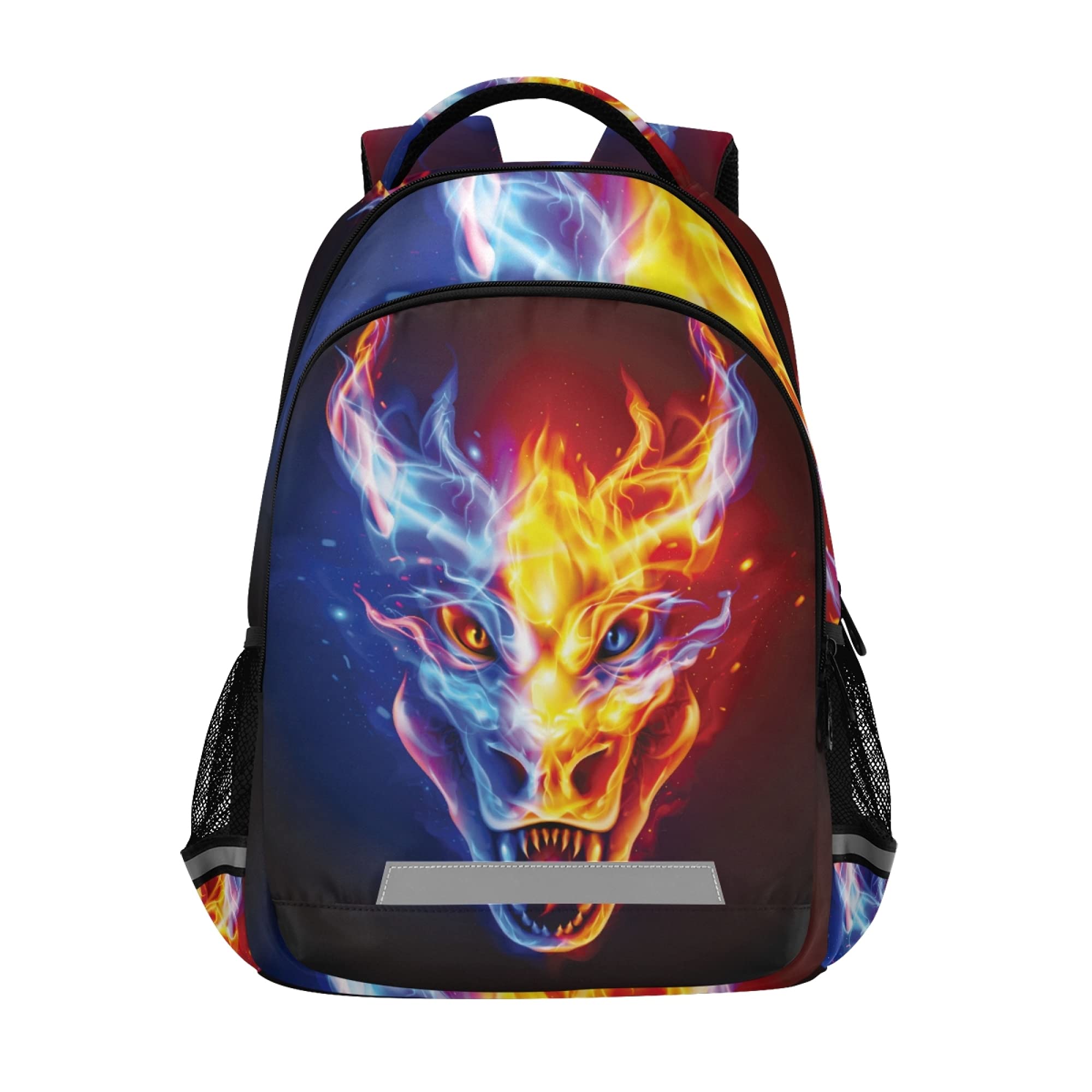 ALAZA Fire Dragon Head Magic Backpack for Women & Men - Stylish Laptop Backpack for 13 14 15.6 Inch Notebooks & Tablets - Durable School Bag & Casual Daypack - Perfect for Work, Travel & College