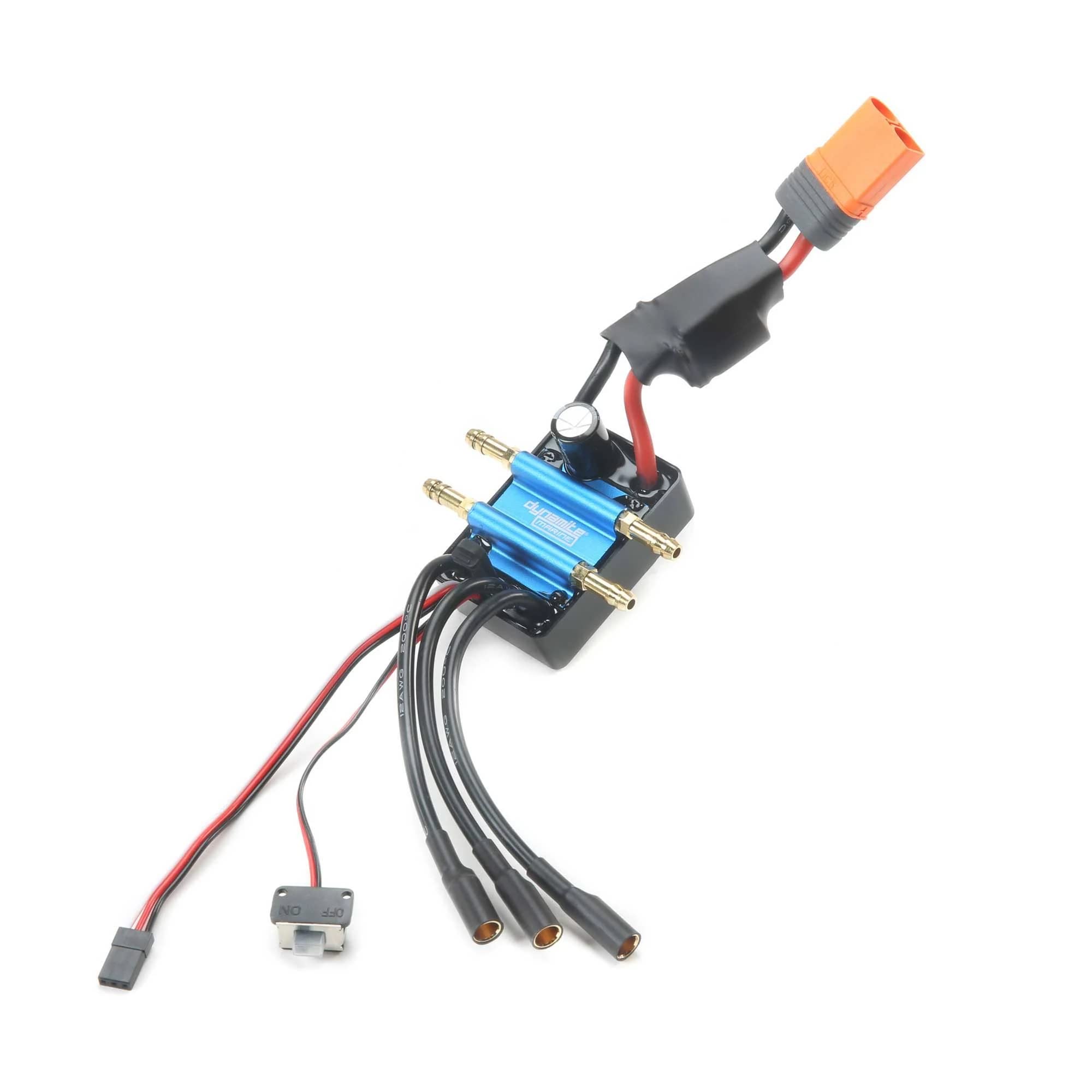Pro Boat 120A BL Marine ESC 2-6S Single Connector DYNM3878 - High Performance Replacement Boat Parts for RC Boats & Watercraft - Perfect for Racing, Hobbyists & DIY Repairs