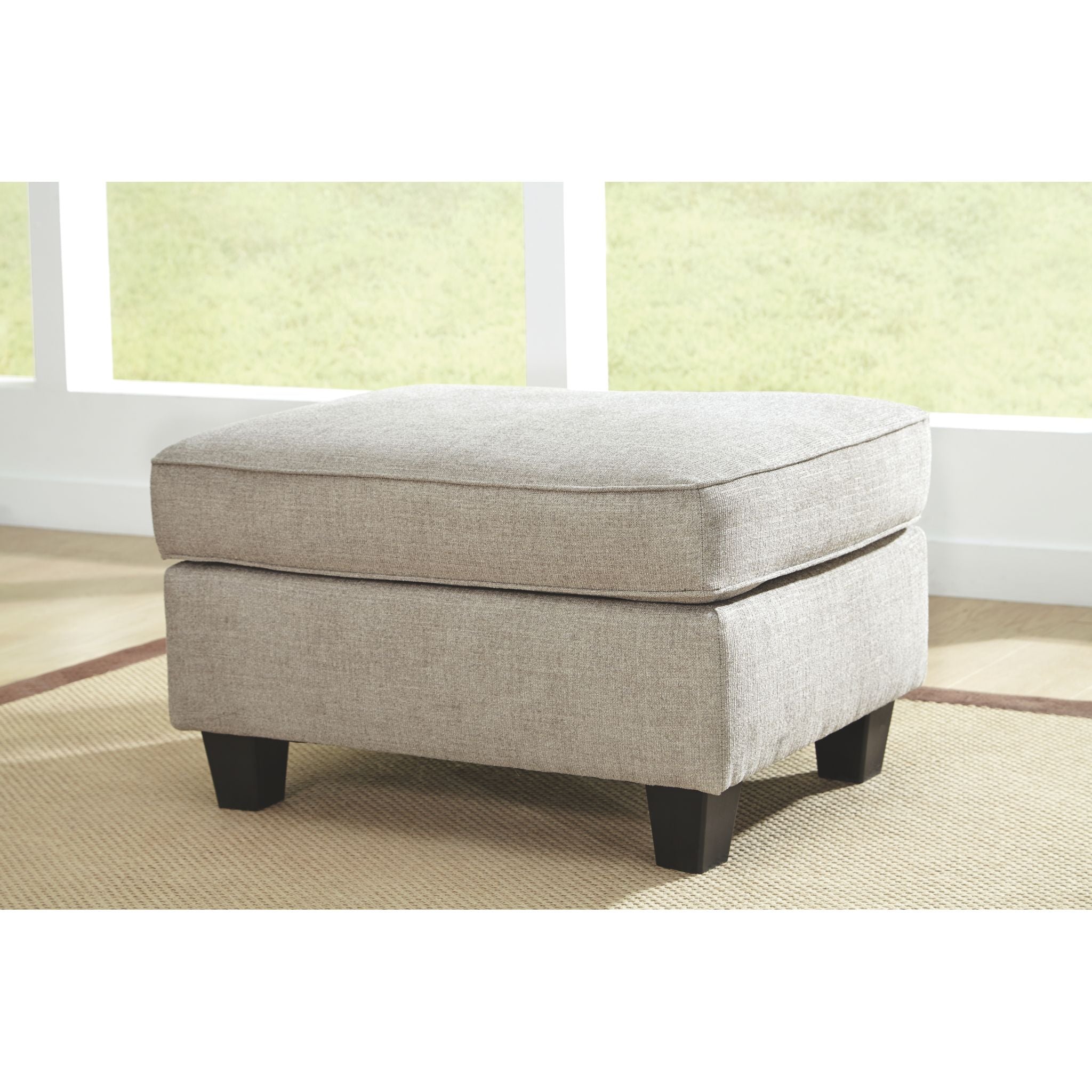 Abney Ottoman in Driftwood Finish - Stylish Storage Bench & Footrest for Living Room, Bedroom, or Entryway