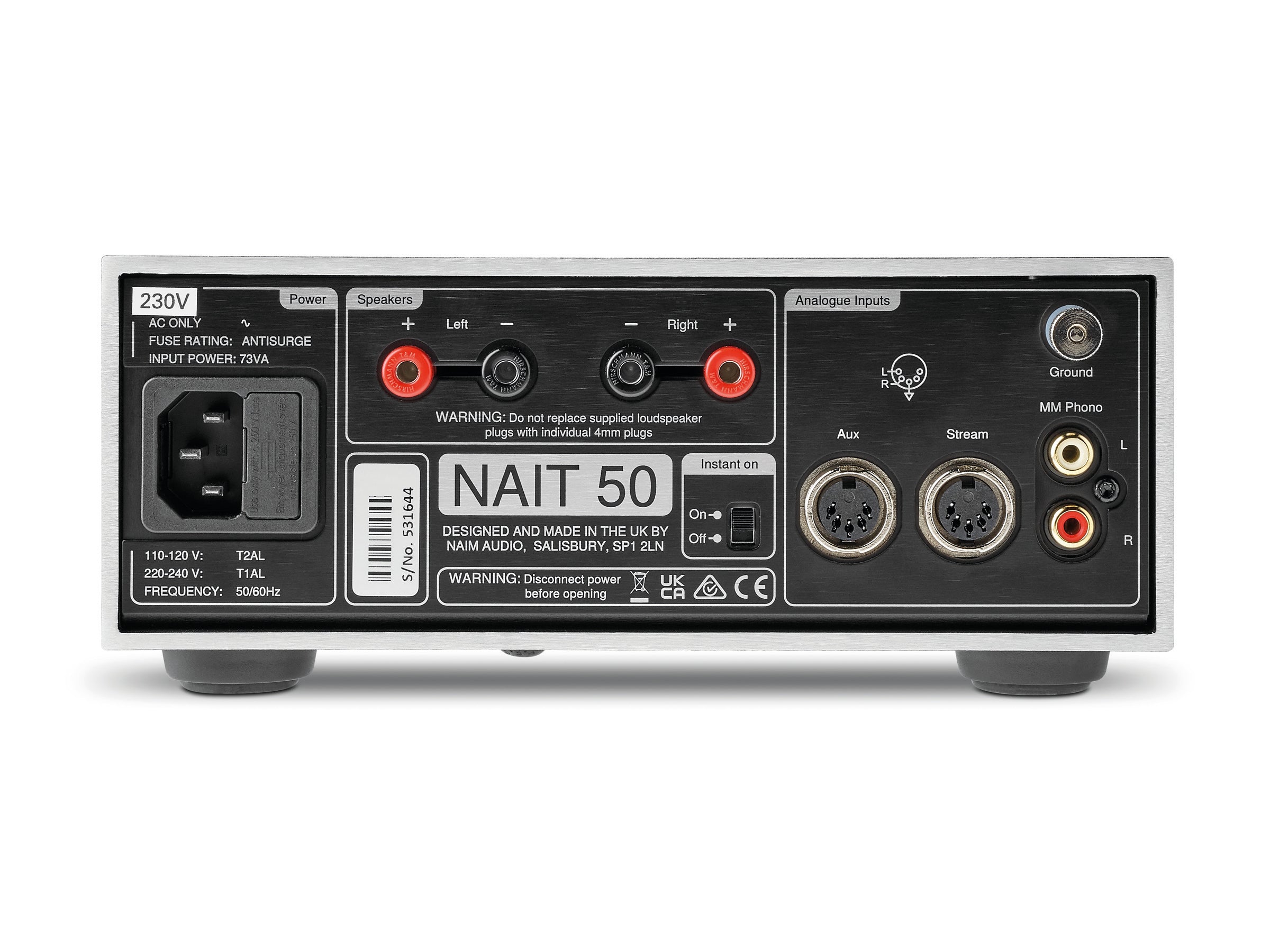 Naim Nait 50 Integrated Stereo Amplifier - High-Fidelity Audio for Home Theater & Music Listening
